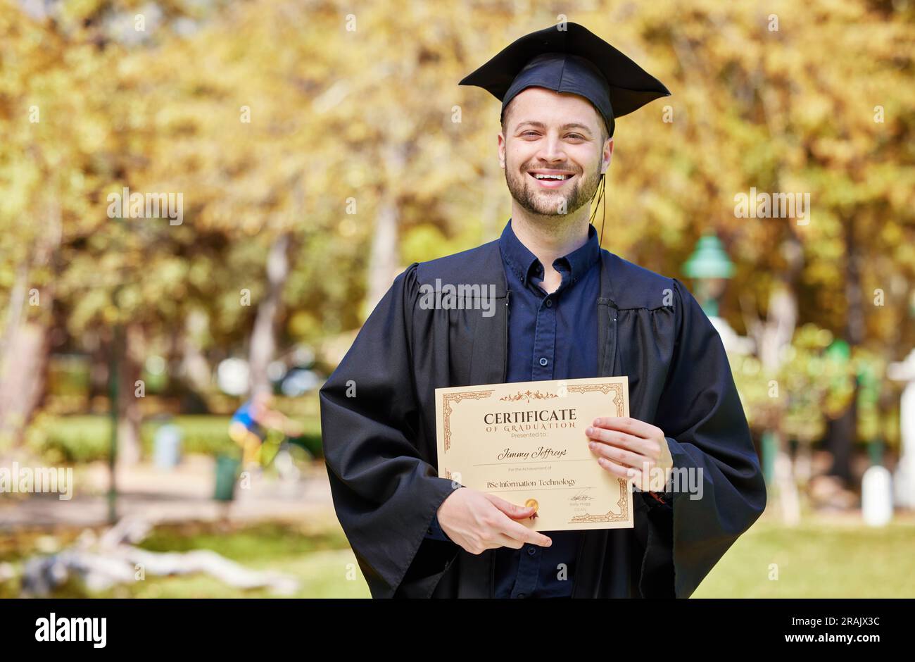 Graduate male student diploma hi-res stock photography and images - Alamy