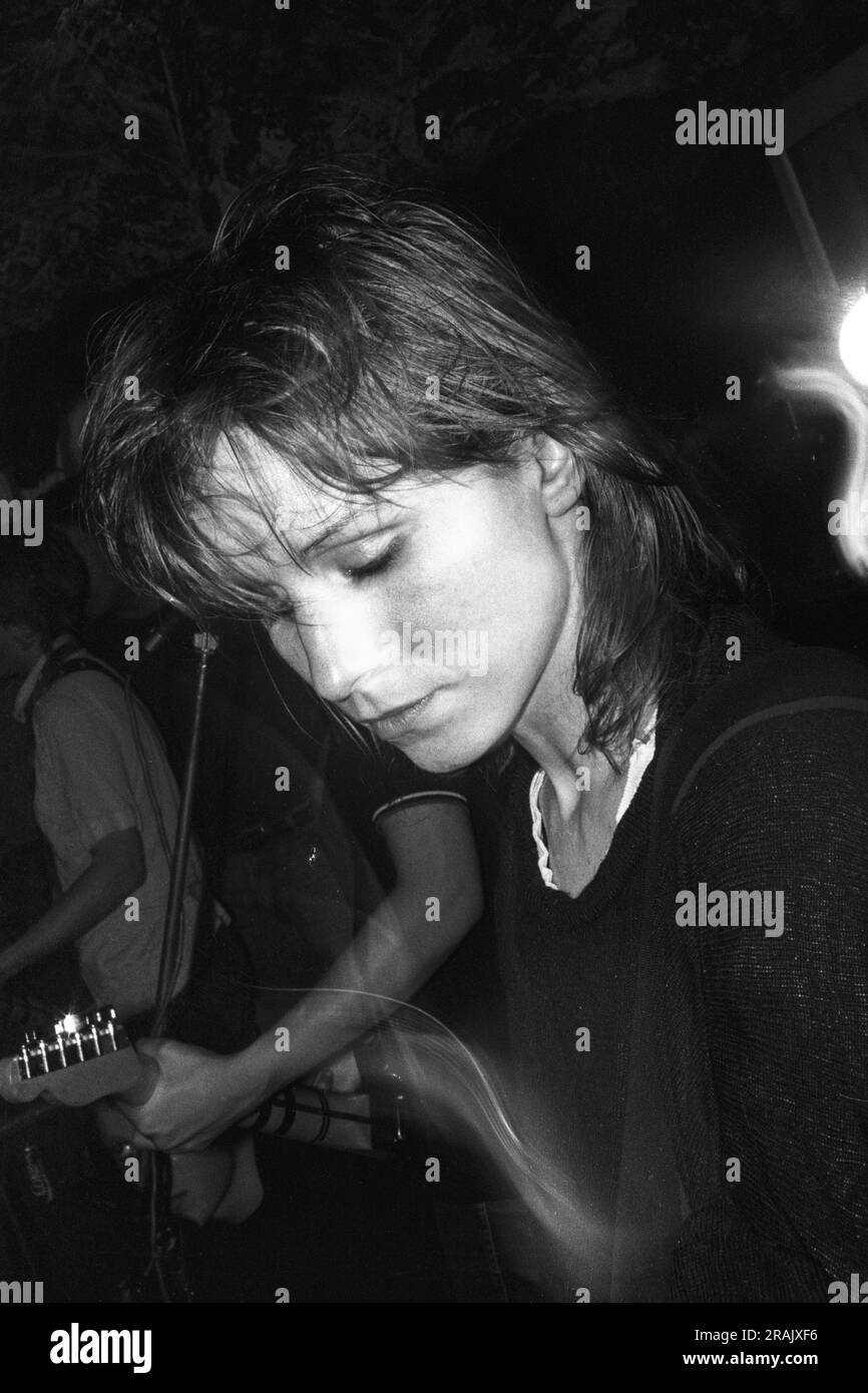 Elastica band members during a live performance