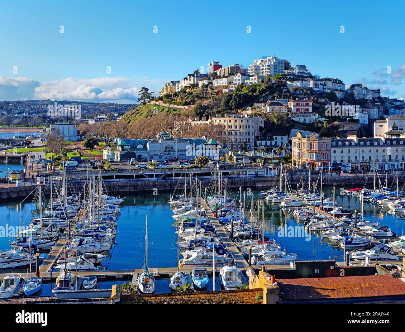UK, Devon, Torquay Harbour from Parkhill Road Stock Photo Alamy