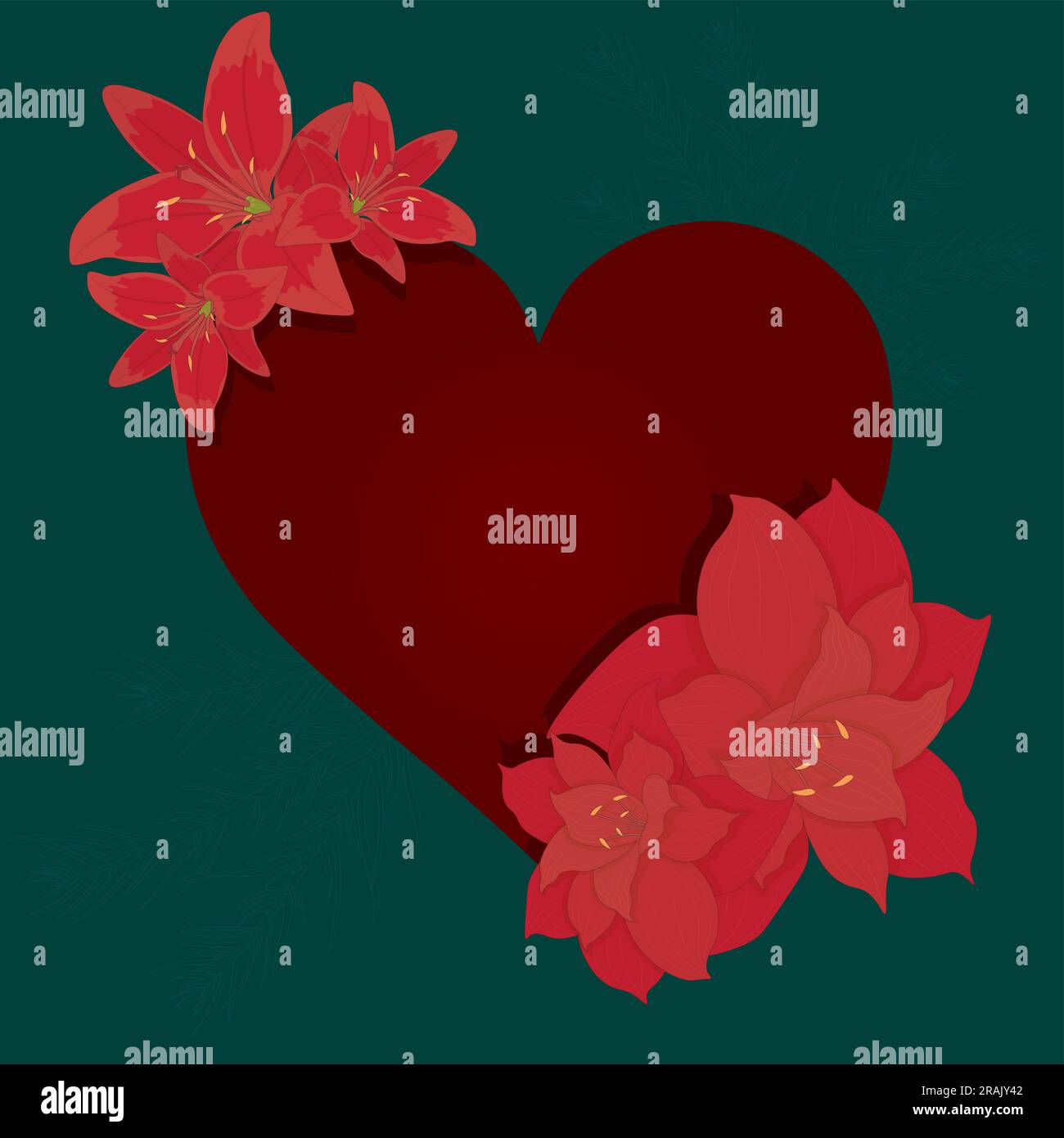 Dark red heart illustration Stock Vector Images - Alamy