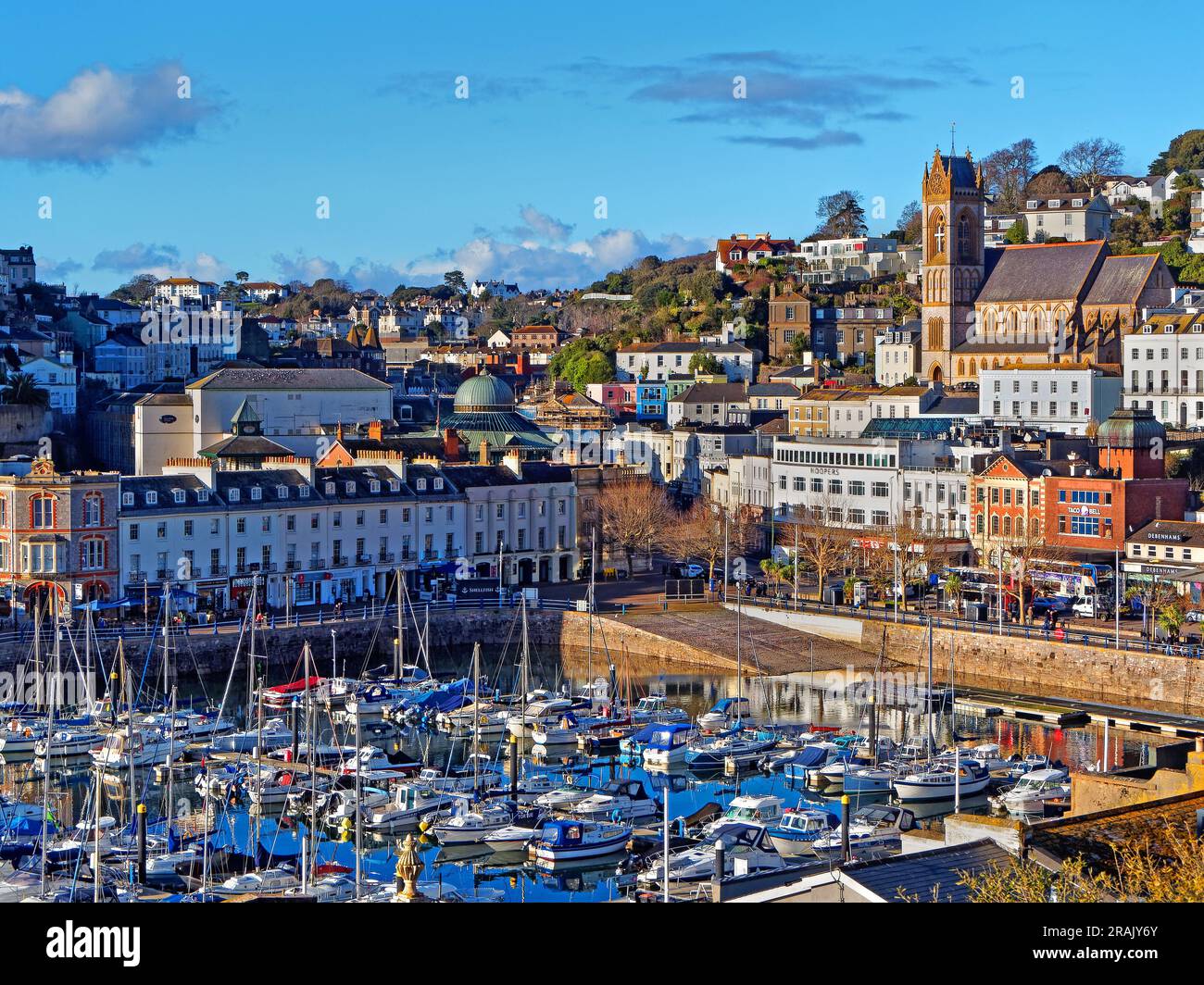 UK, Devon, Torquay Harbour from Parkhill Road Stock Photo Alamy