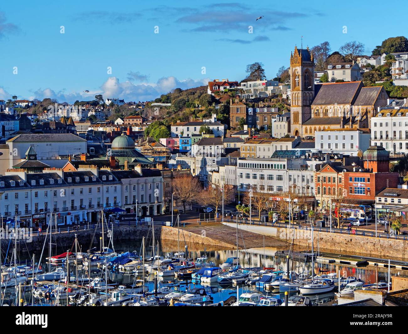 UK, Devon, Torquay Harbour from Parkhill Road Stock Photo Alamy