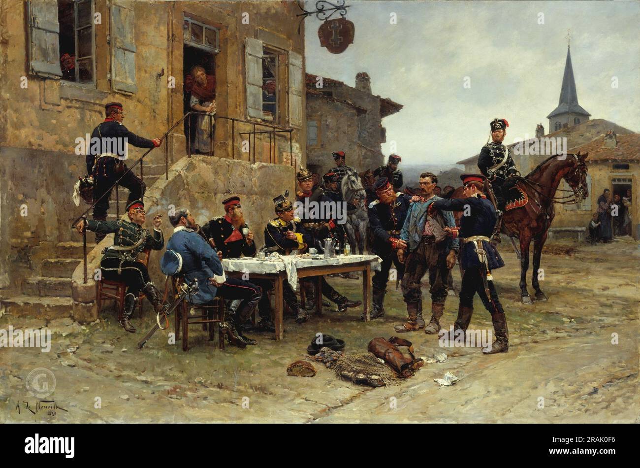 Alphonse-Marie-Adolphe de Neuville - The Spy Alphonse-Marie-Adolphe de Neuville: French, Saint-Omer 1835–1885 Paris 1880; Stock Photo