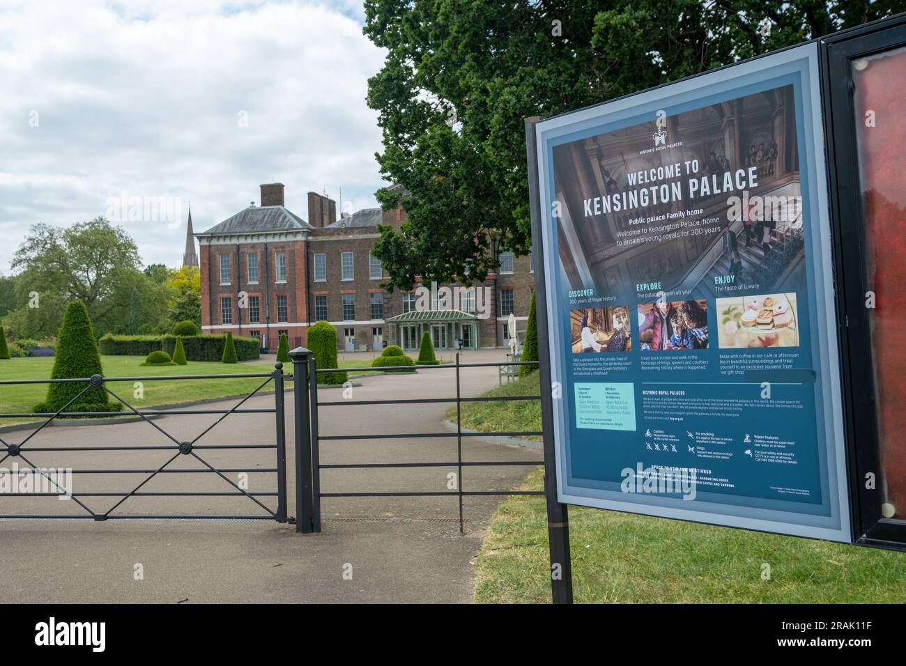 London- June 2023: Kensington Palace From Hyde Park- World Famous ...