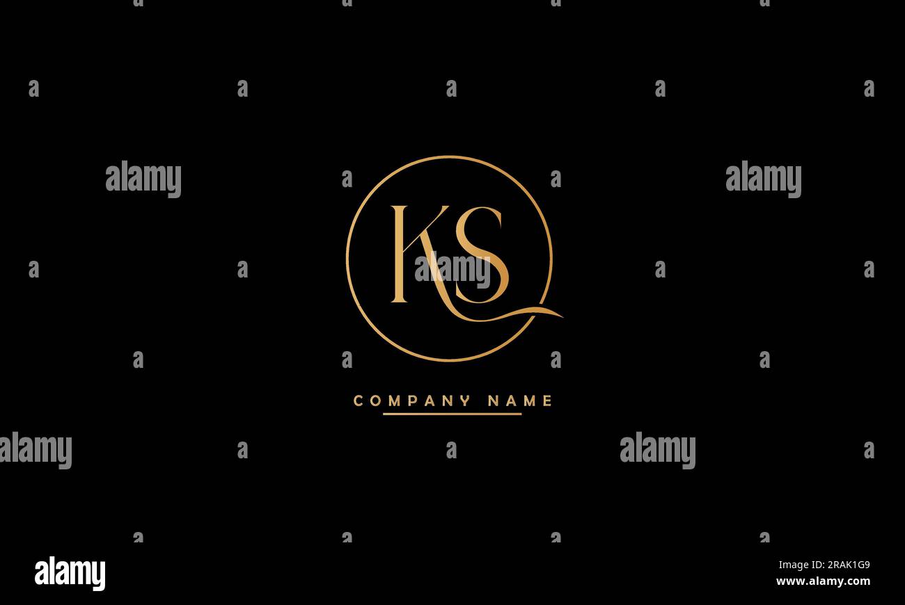 KS, SK Abstract  Letters Logo  Monogram Stock Vector