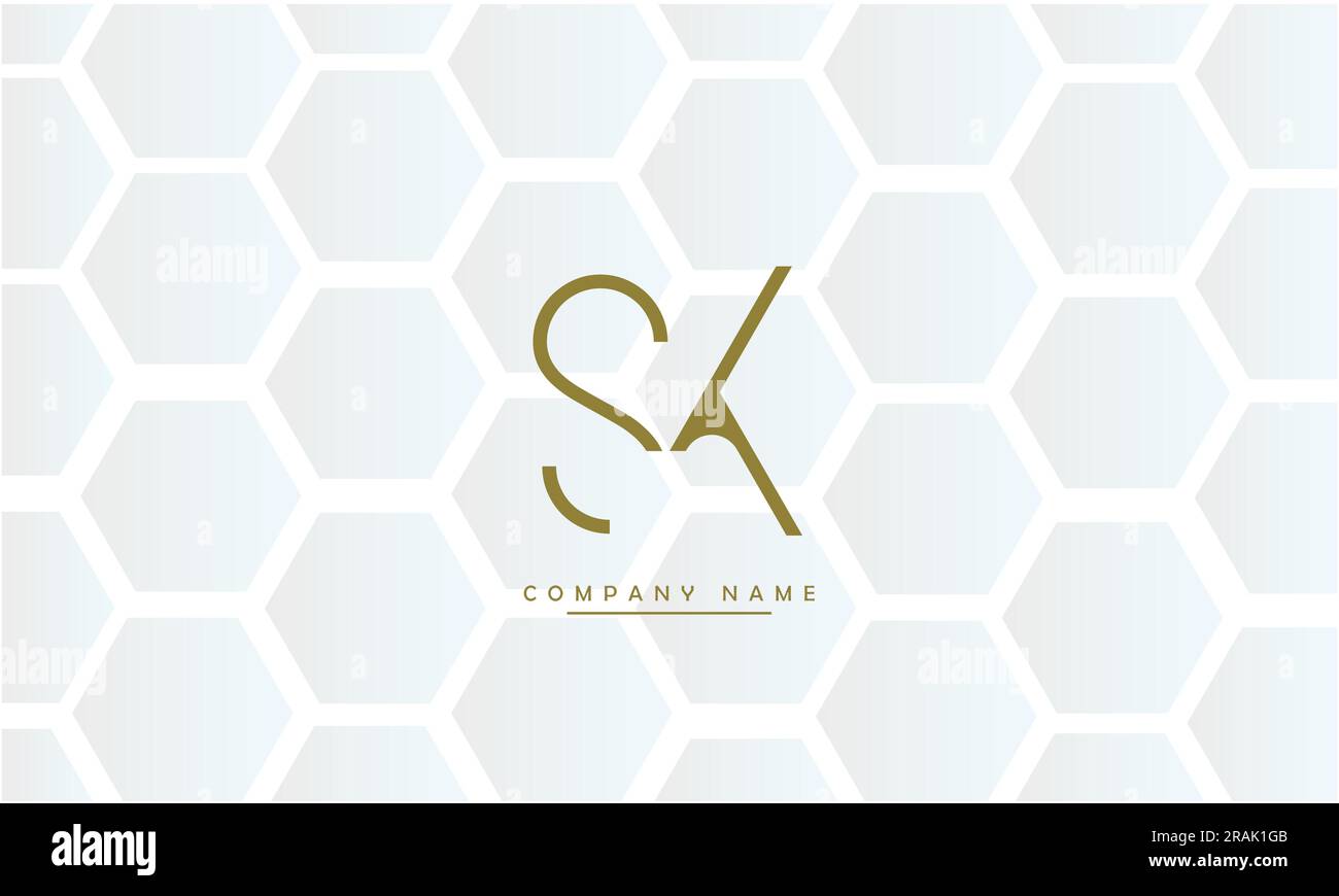 SK, KS Abstract Letters Logo Monogram Stock Vector