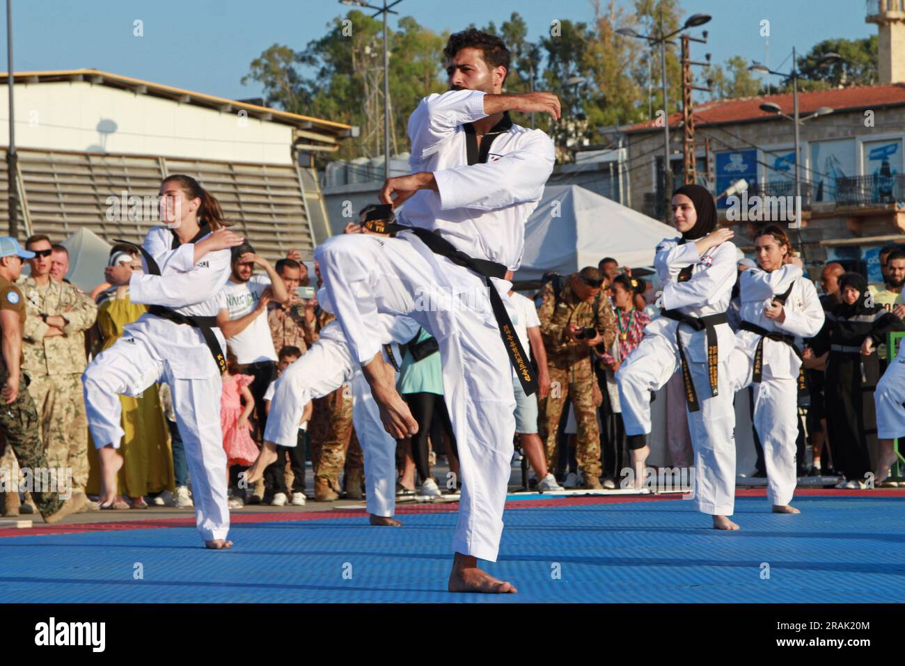 UNIFIL self defence and cultural event at Southern Lebanon, Tyr. Stock Photo