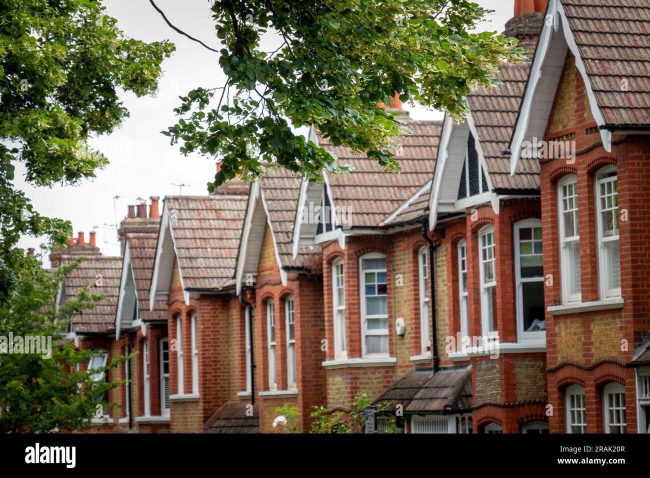 London June 2023 Typical terraced houses in Northfields area of