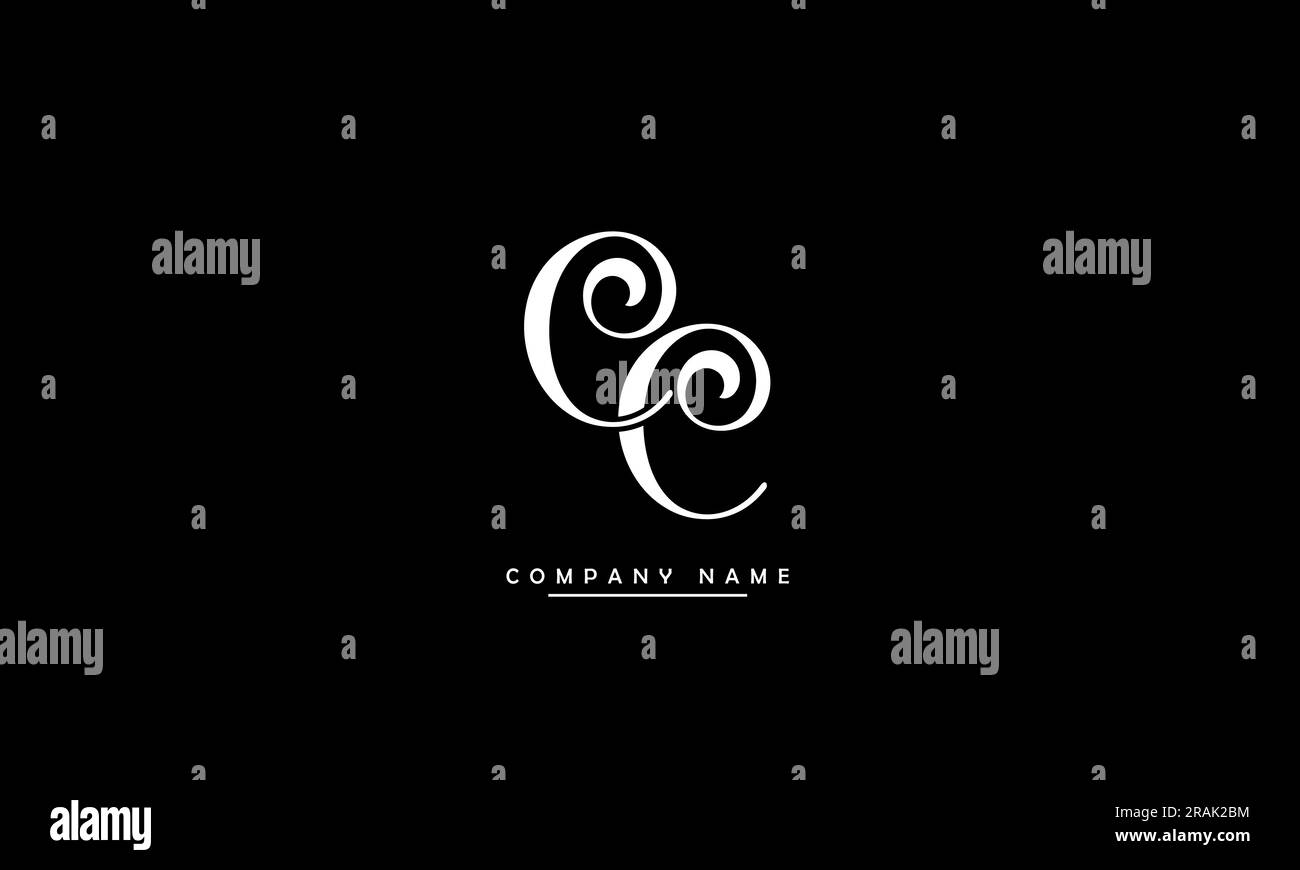 CC Abstract Letters Logo Monogram Stock Vector