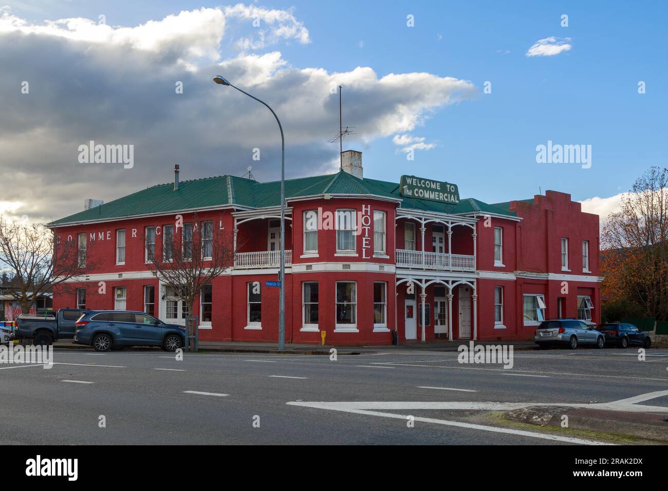 The Commercial Hotel, built 1902, a historic building in the small town