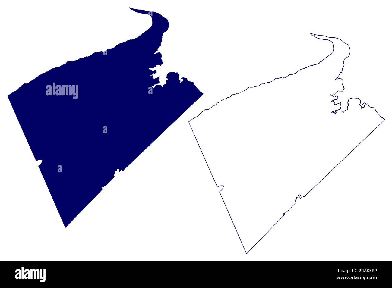 Kings County (Canada, Nova Scotia Province, North America) map vector illustration, scribble sketch Kings map Stock Vector