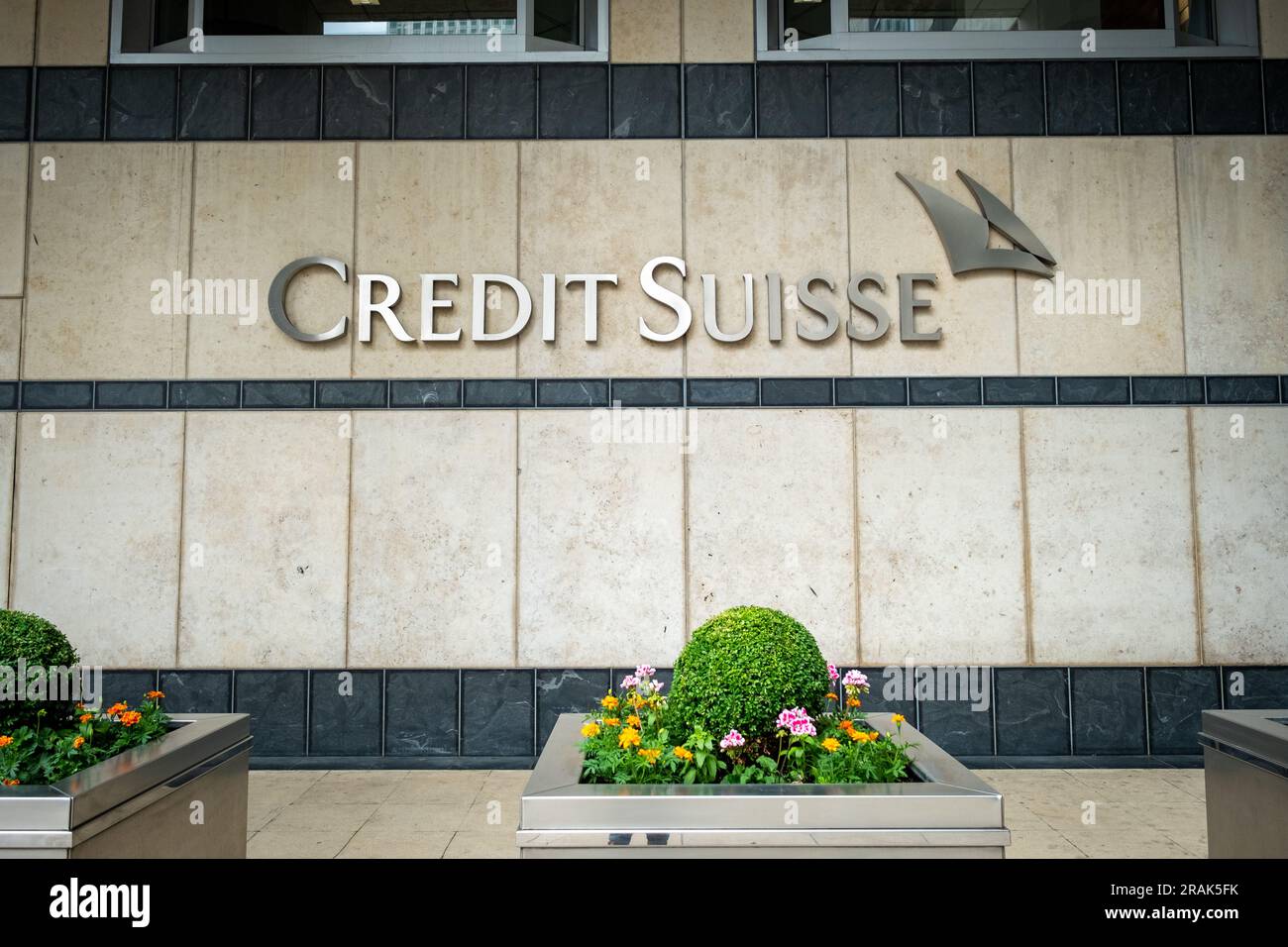 London June 2023 Credit Suisse building, investment bank and