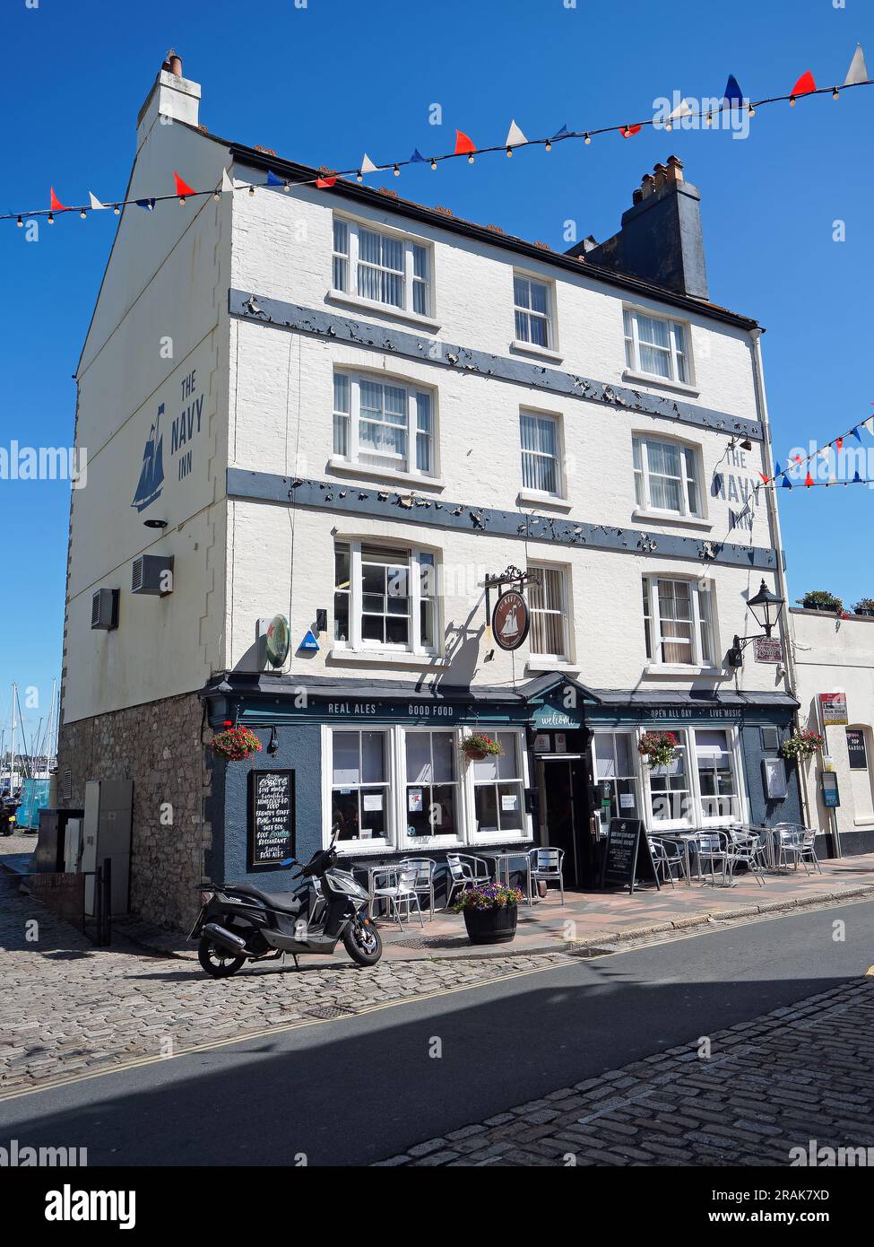 UK, Devon, Plymouth, The Barbican, The Navy Inn Stock Photo
