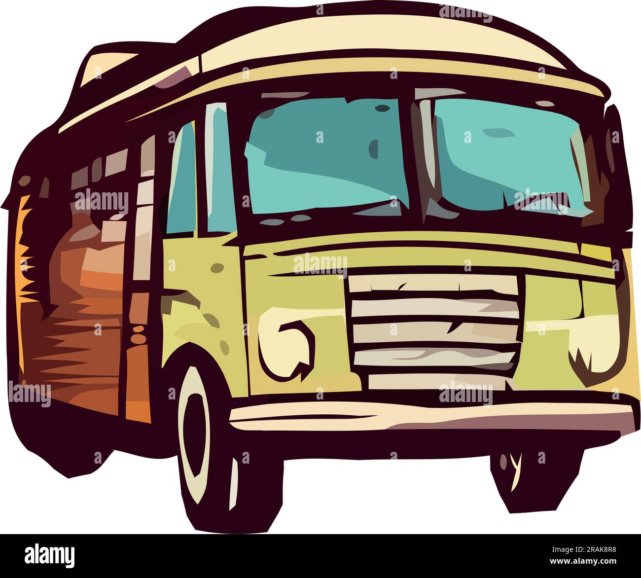 Yellow tour bus speeds transporting tourists