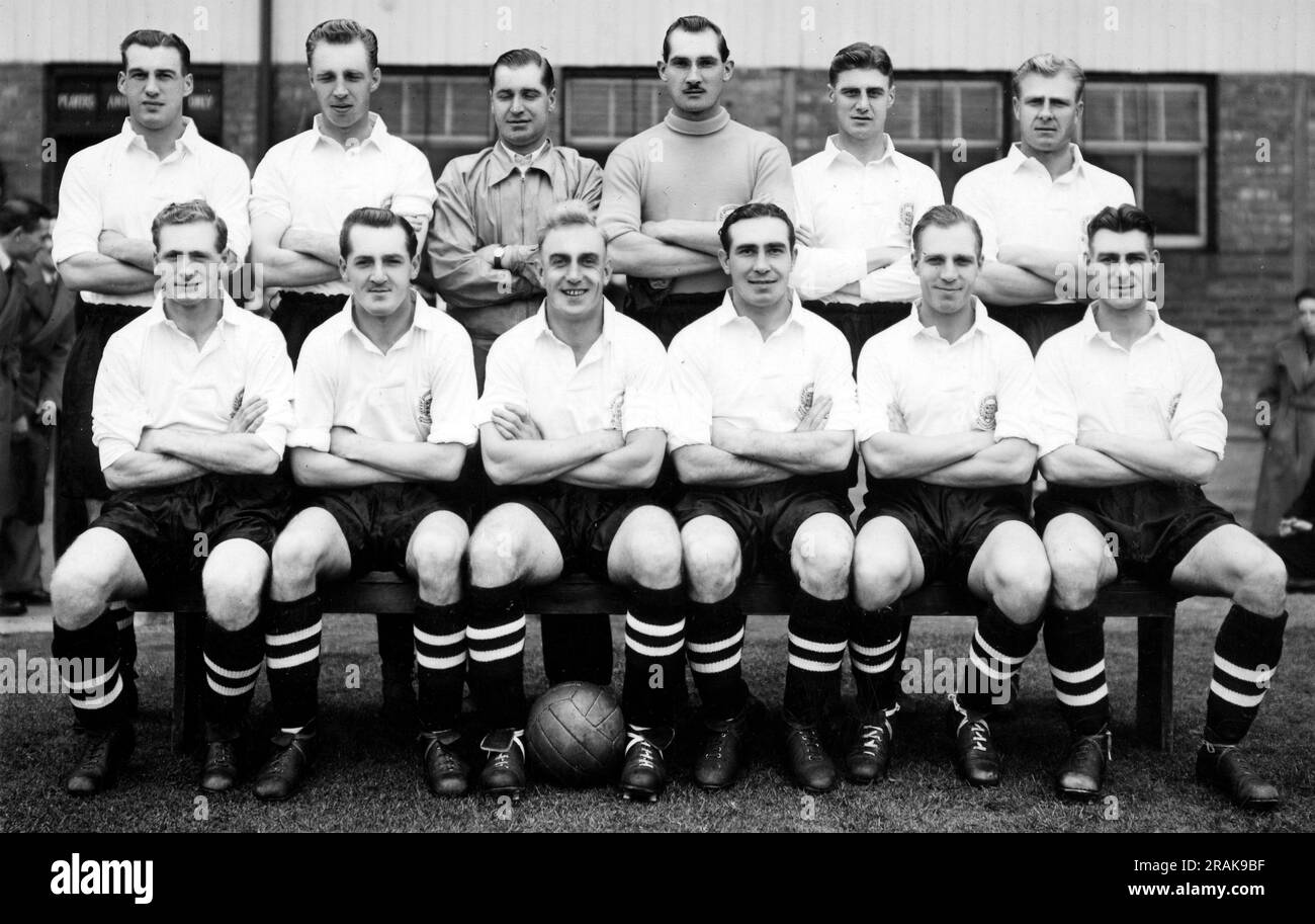 Billy Wright captain of the Football League side with Alf Ramsey Stock
