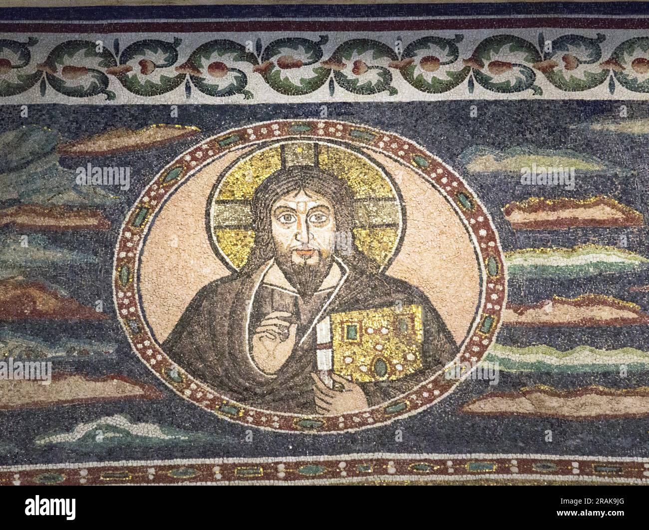 Blessing Christ Mosaic 549 by Byzantine Mosaics Stock Photo Alamy