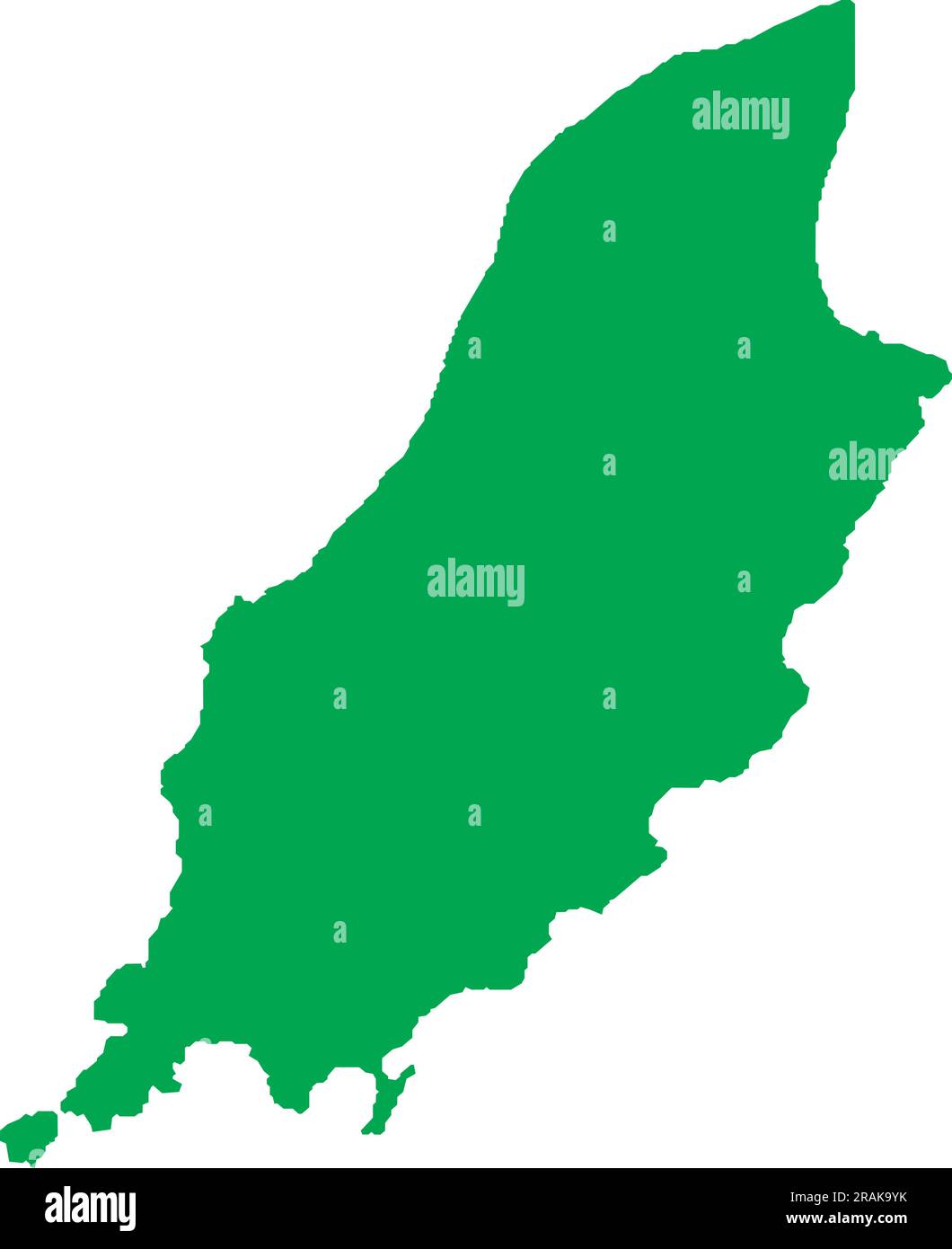 GREEN CMYK color map of ISLE OF MAN Stock Vector Image & Art Alamy