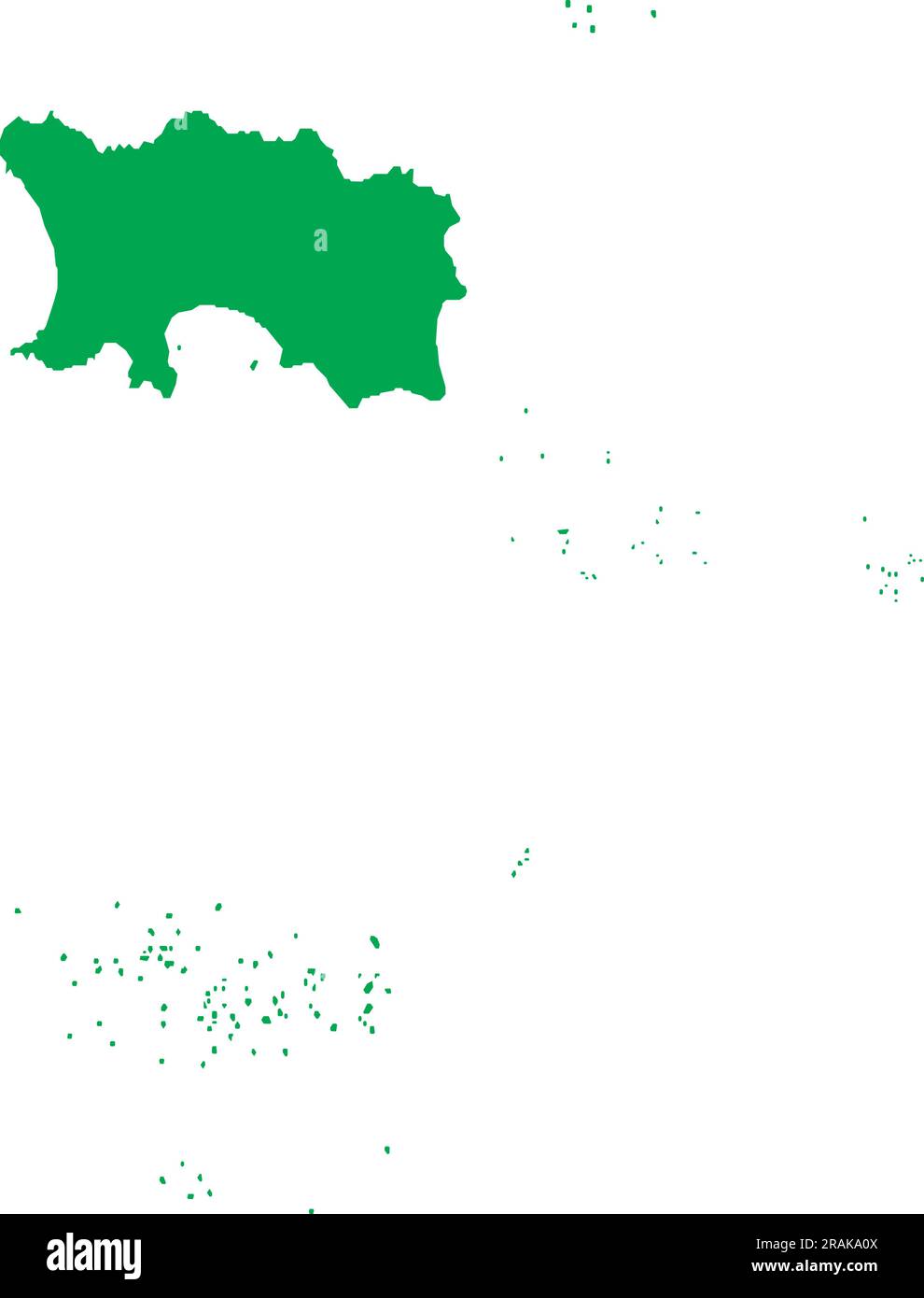 GREEN CMYK color map of JERSEY Stock Vector