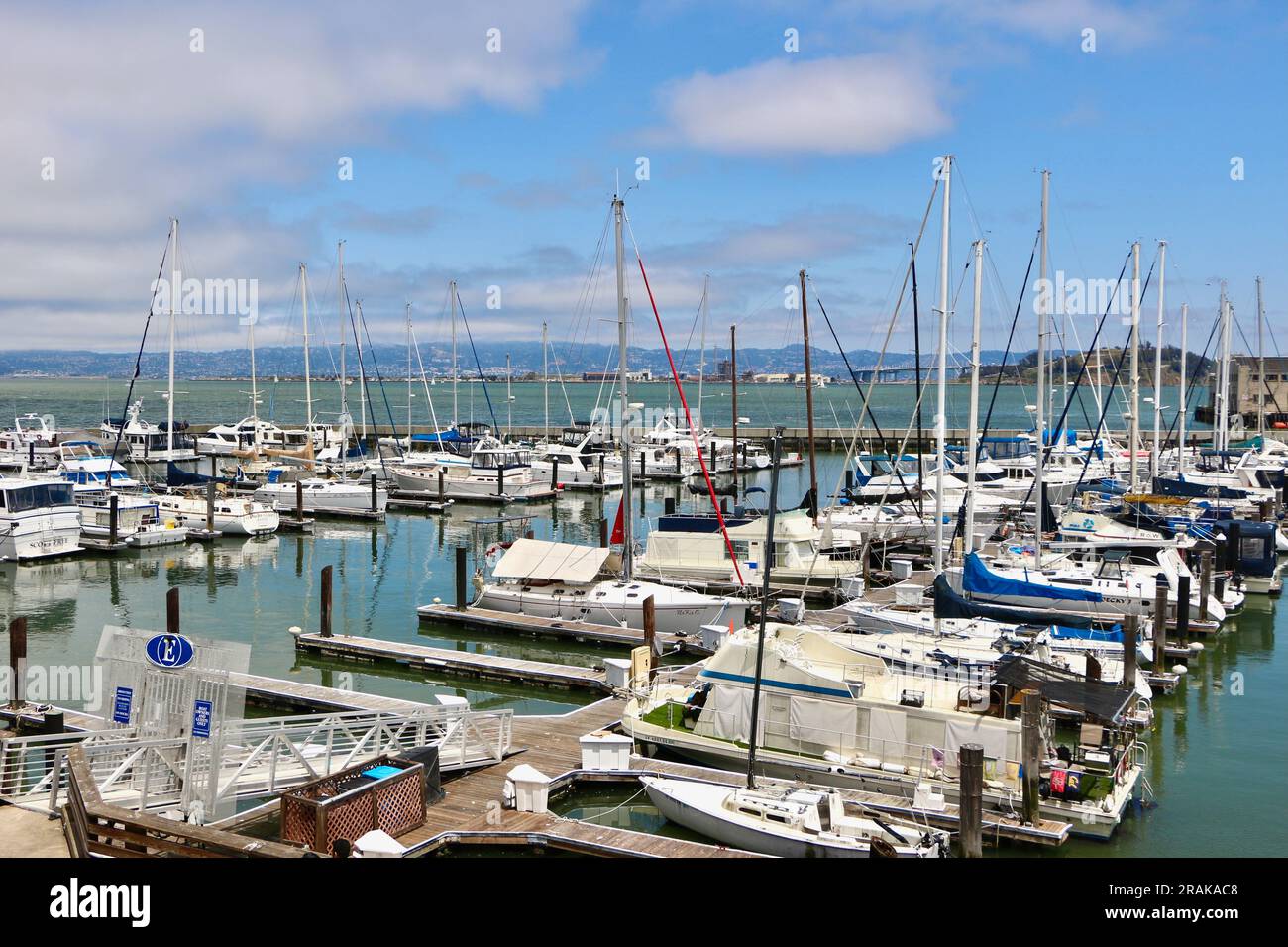 Landscape view Pier 39 marina San Francisco California USA Stock Photo