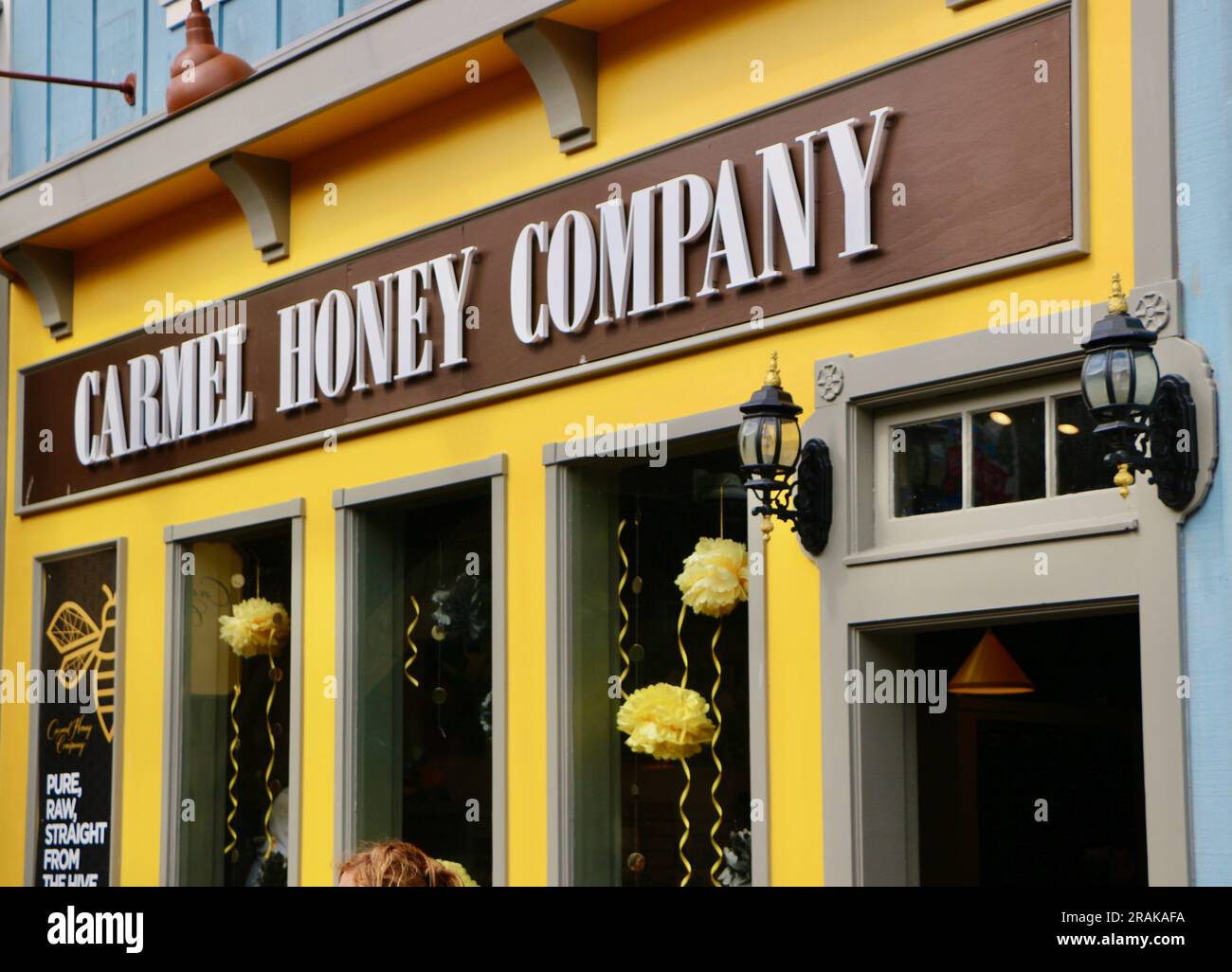Carmel Honey Company sign and shop entrance Pier 39 Ferry Building