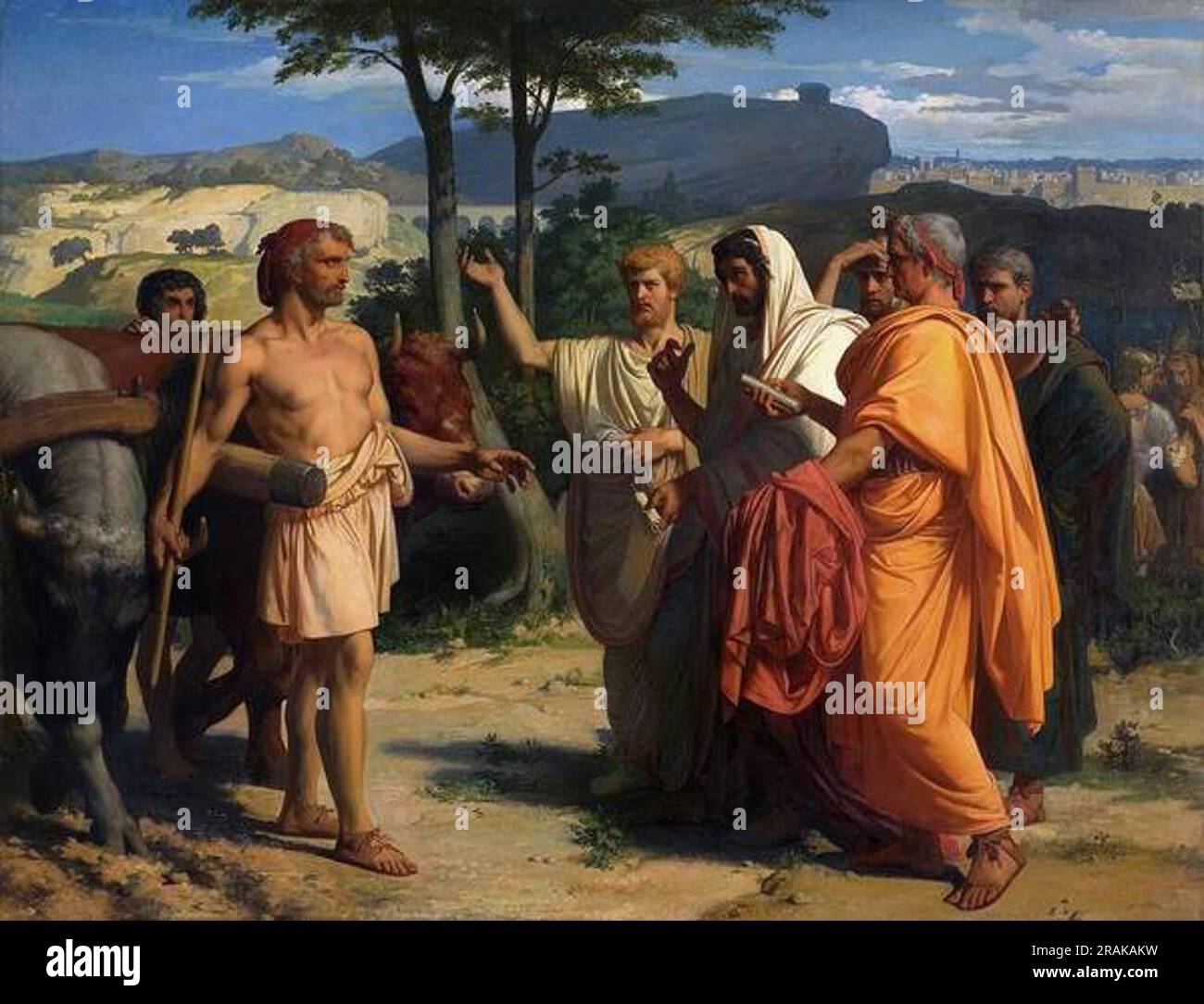 Cincinnatus Receiving The Ambassadors From Rome 1843 by Alexandre Cabanel Stock Photo