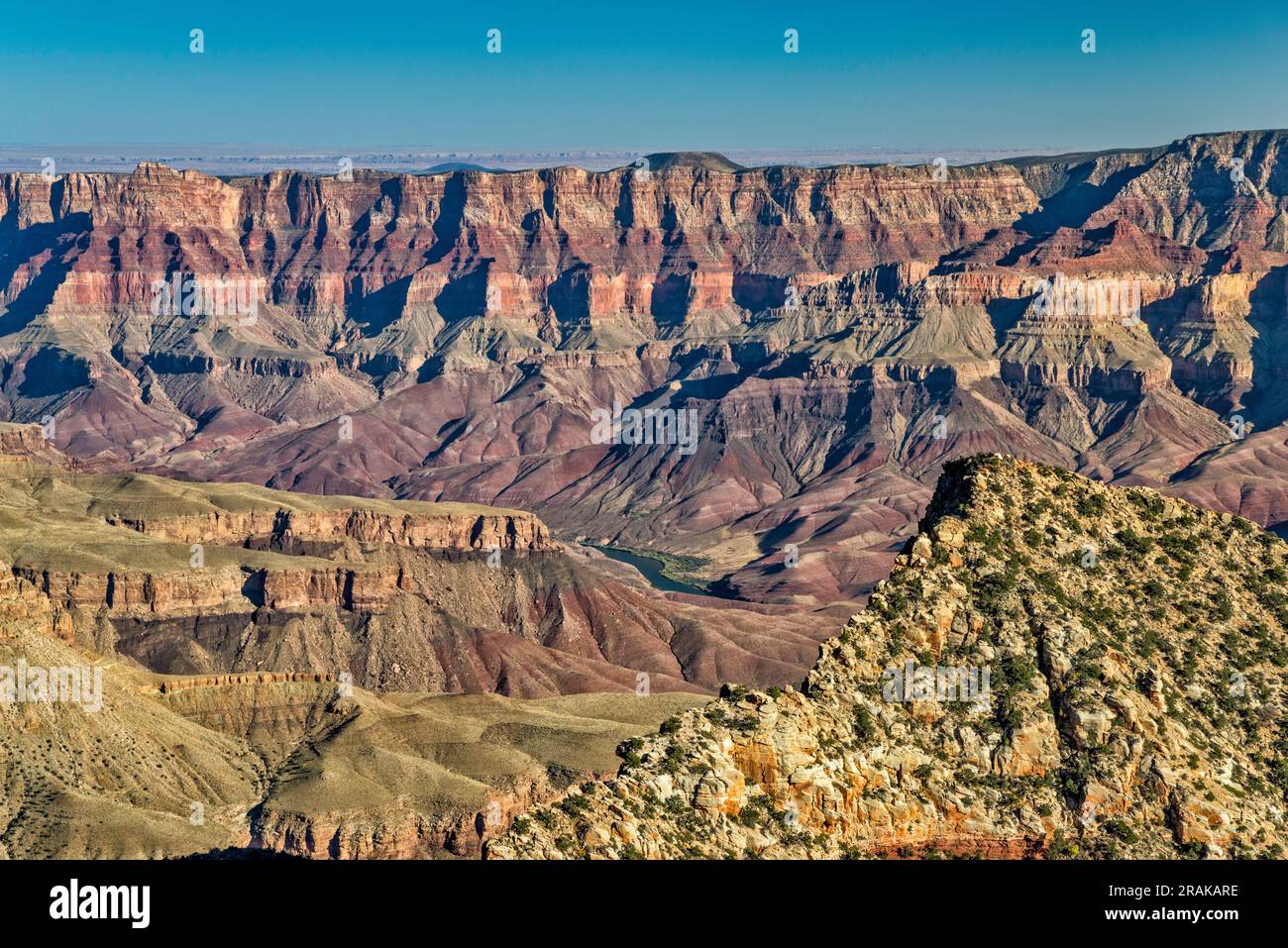 Freya Castle, Colorado River in Granite Gorge, South Rim, view from ...