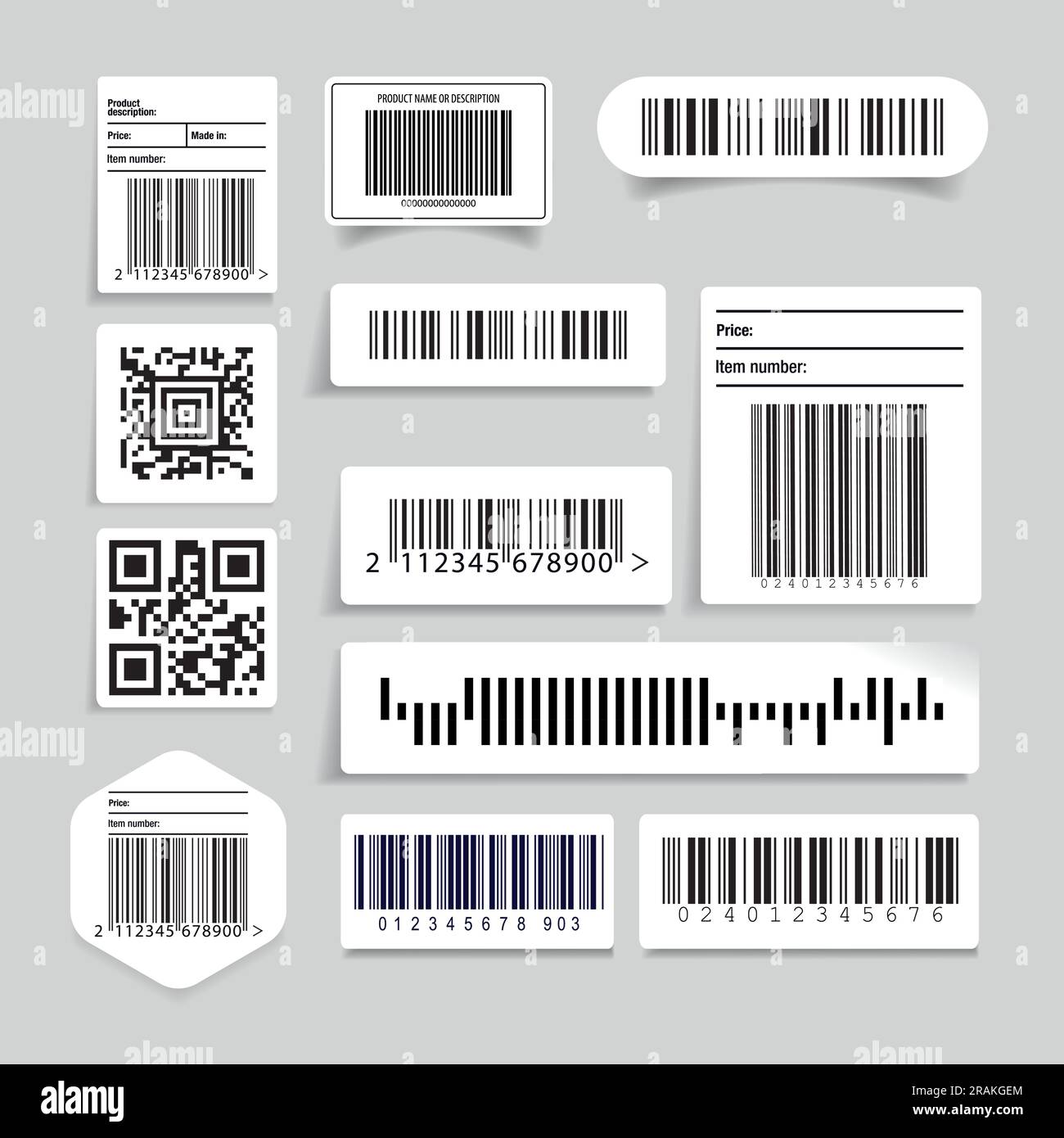 Barode sticker vector set label Stock Vector Image & Art - Alamy