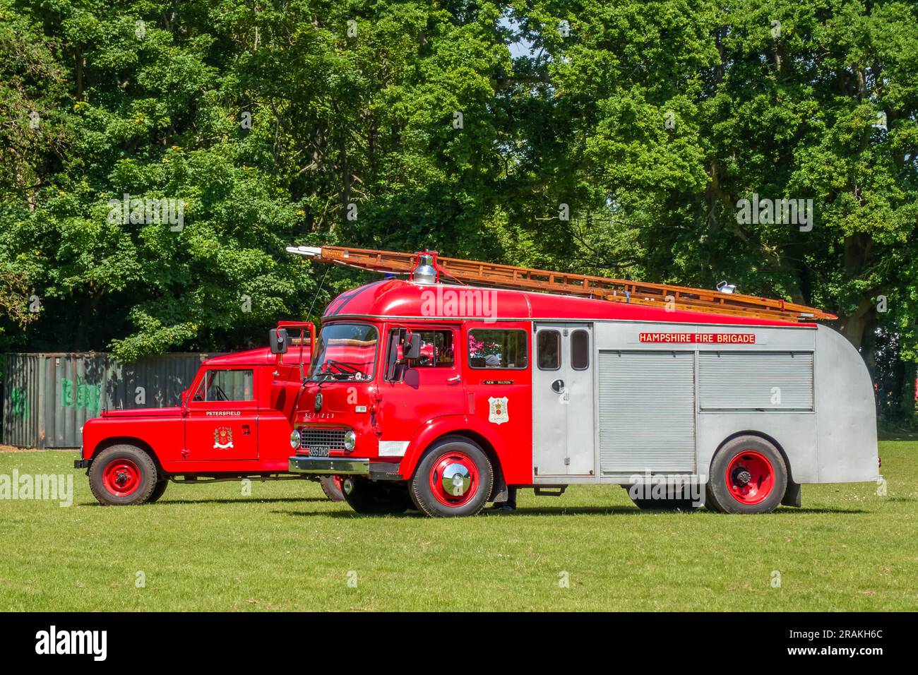 Hampshire Fire Brigade Vintage Bedford fire engine Stock Photo