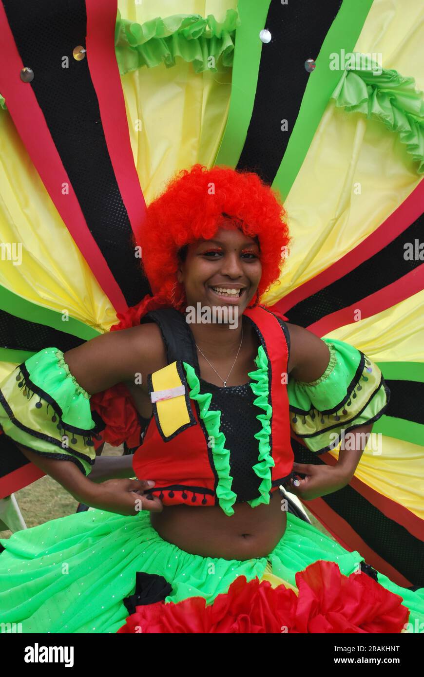 Participants in Leeds West Indian Carnival.  Archival image. Stock Photo