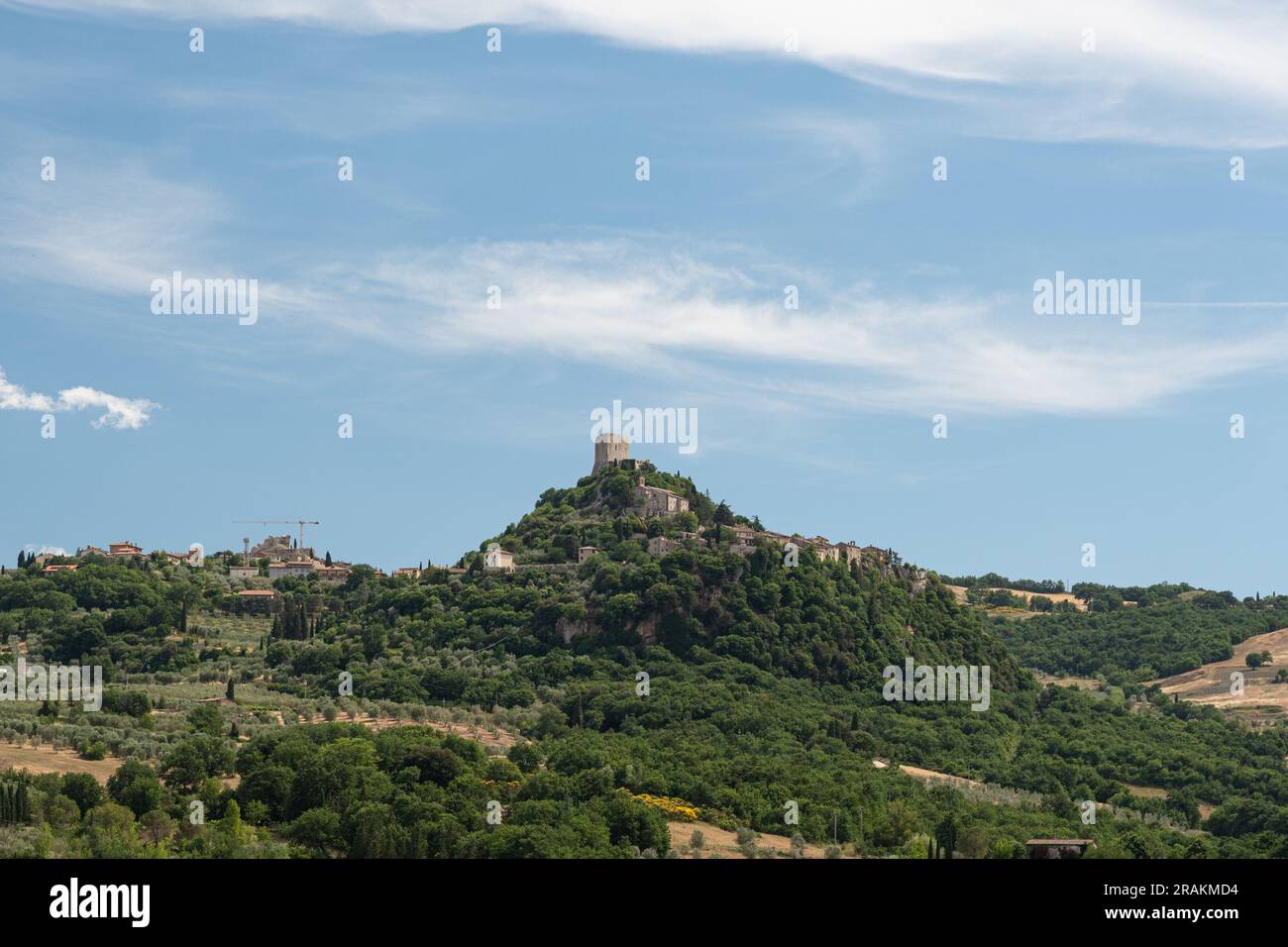 Rocca di Tentennano panoramic view Stock Photo