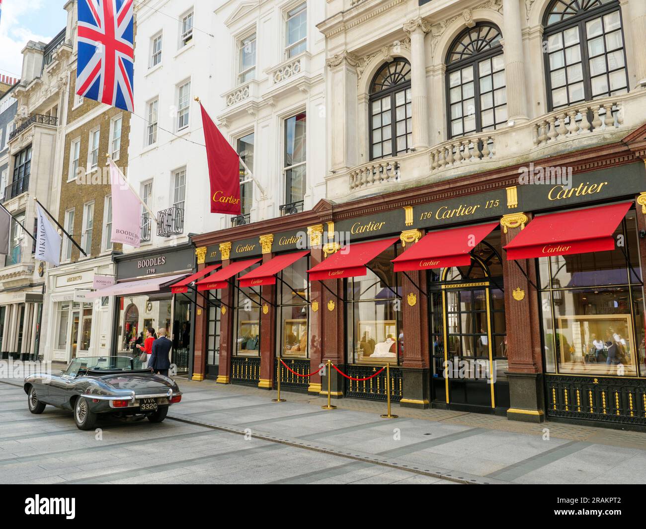 Upmarket Cartier shop on Bond Street, London, UK Stock Photo