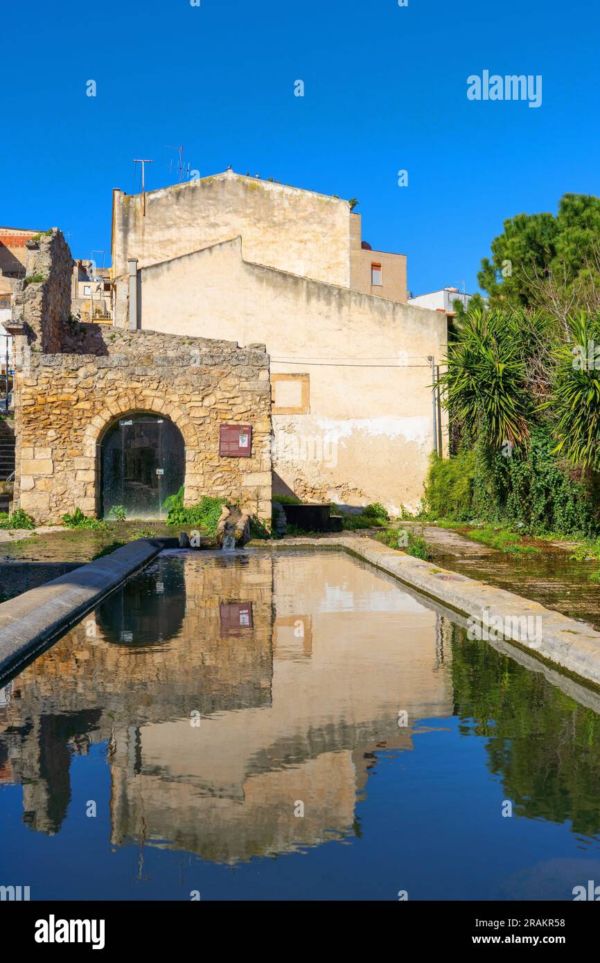 Arab fountain, Alcamo, Trapani, Sicily, Italy Stock Photo