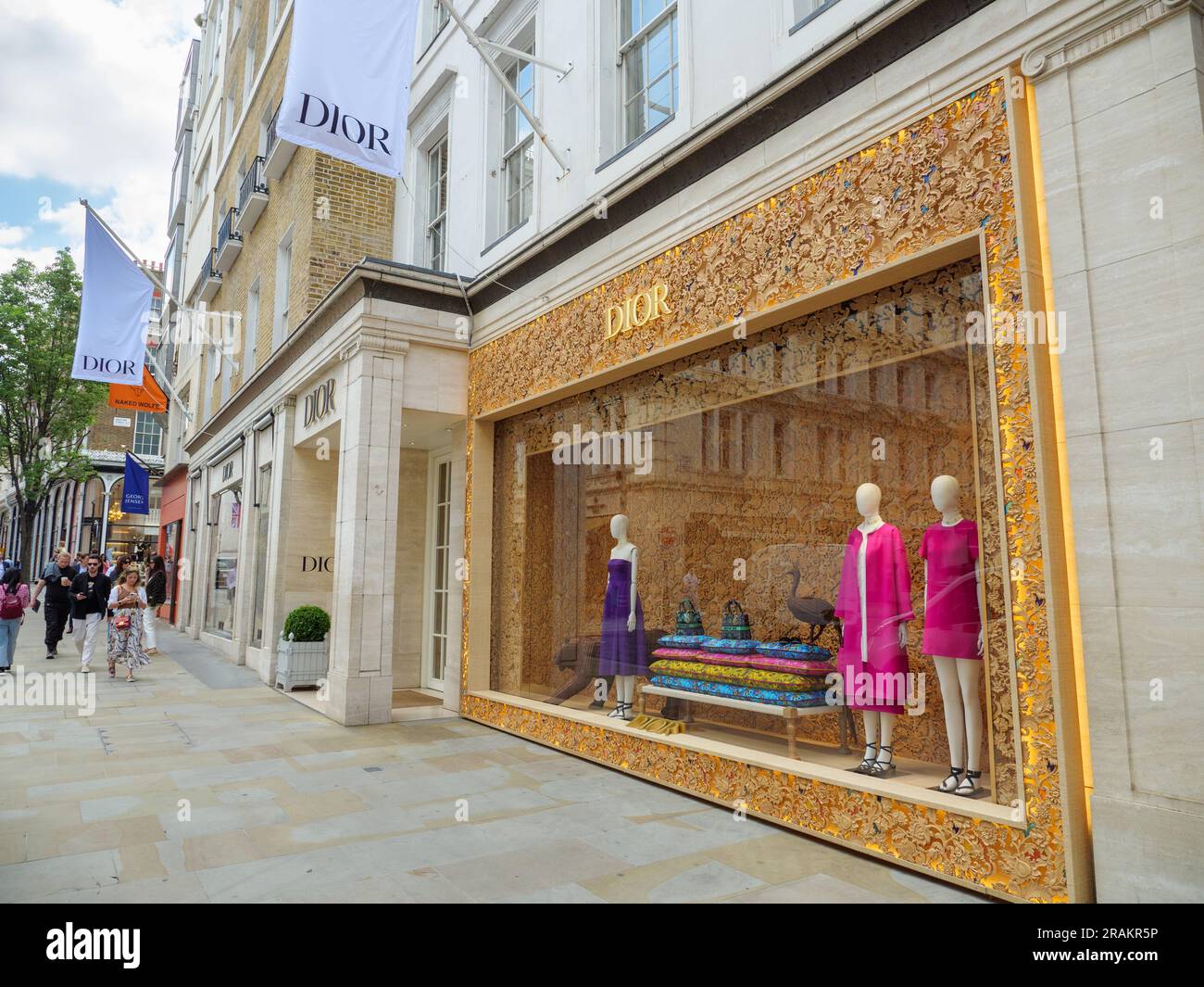 Dior shop window in Bond Street, London, UK Stock Photo