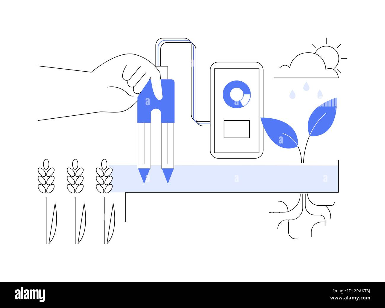 Soil moisture sensor abstract concept vector illustration stock vector