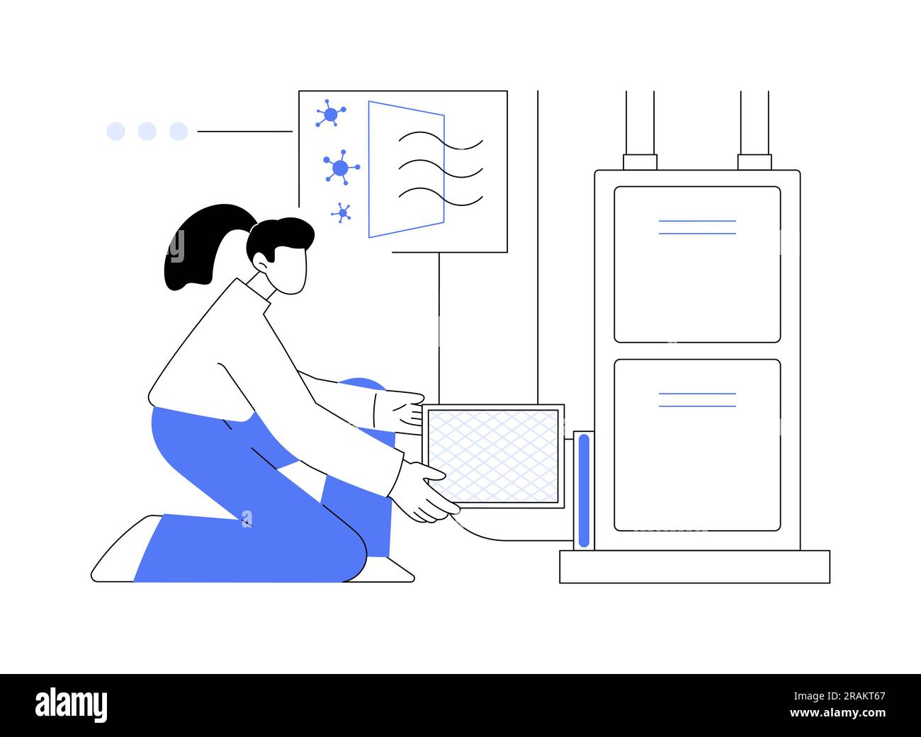 Air filtration abstract concept vector illustration Stock Vector Image