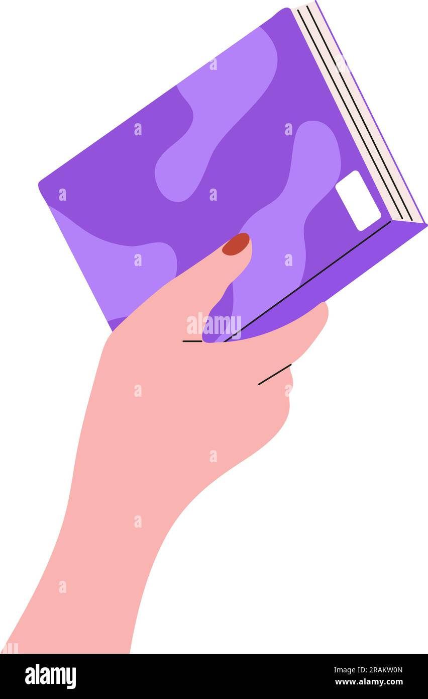 Hand hold book icon. Concept of literature, dictionaries, encyclopedias ...