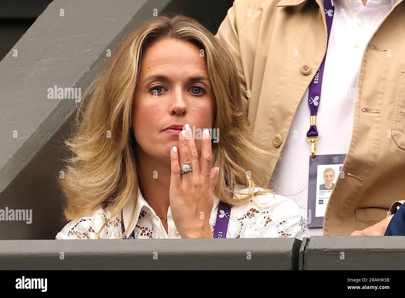 Londres, Inglaterra. 04th July, 2023. Kim Sears, wife of Andy Murray during Wimbledon Tournament 2023 held in London, England. Credit: Andre Chaco/FotoArena/Alamy Live News Stock Photo