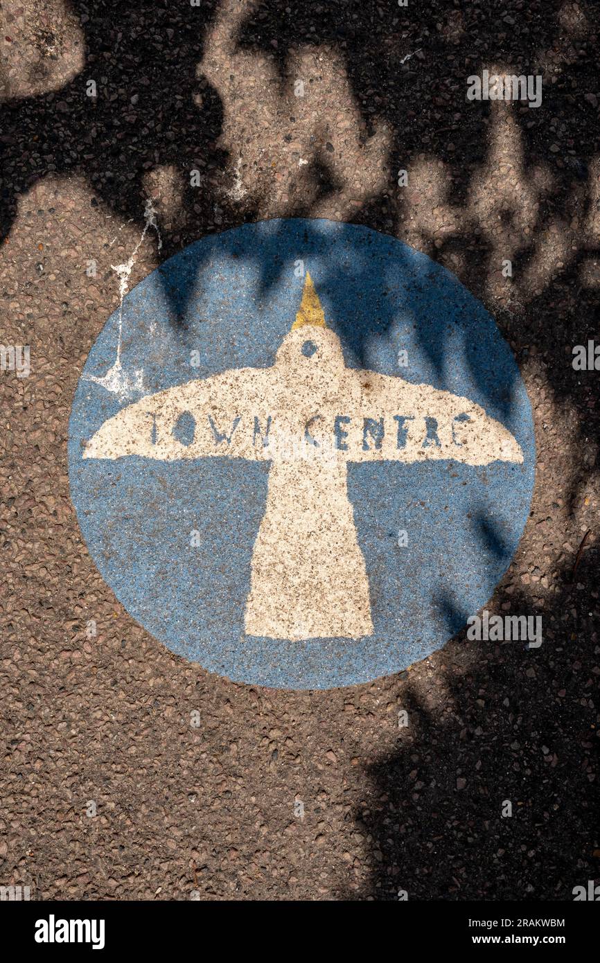 Seaford, July 3rd 2023 Pavement directions Stock Photo Alamy