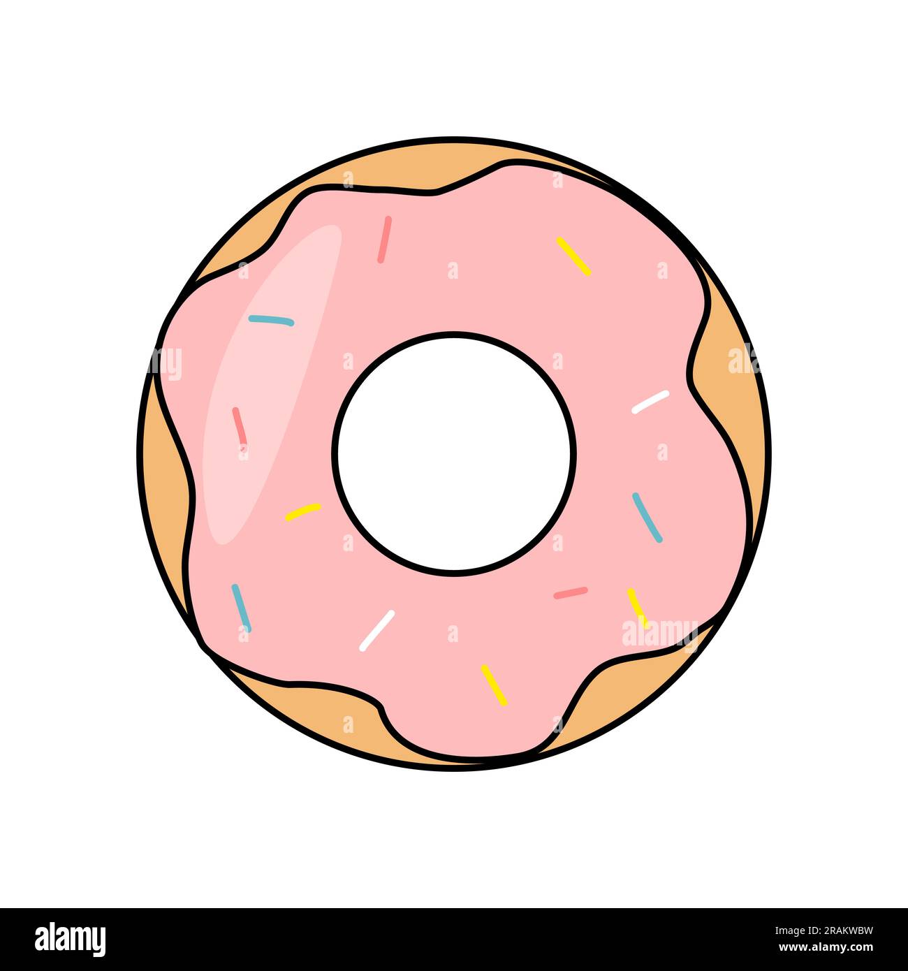 Doughnut inflatable ring for swimming pool or beach, vector illustration Stock Vector Image