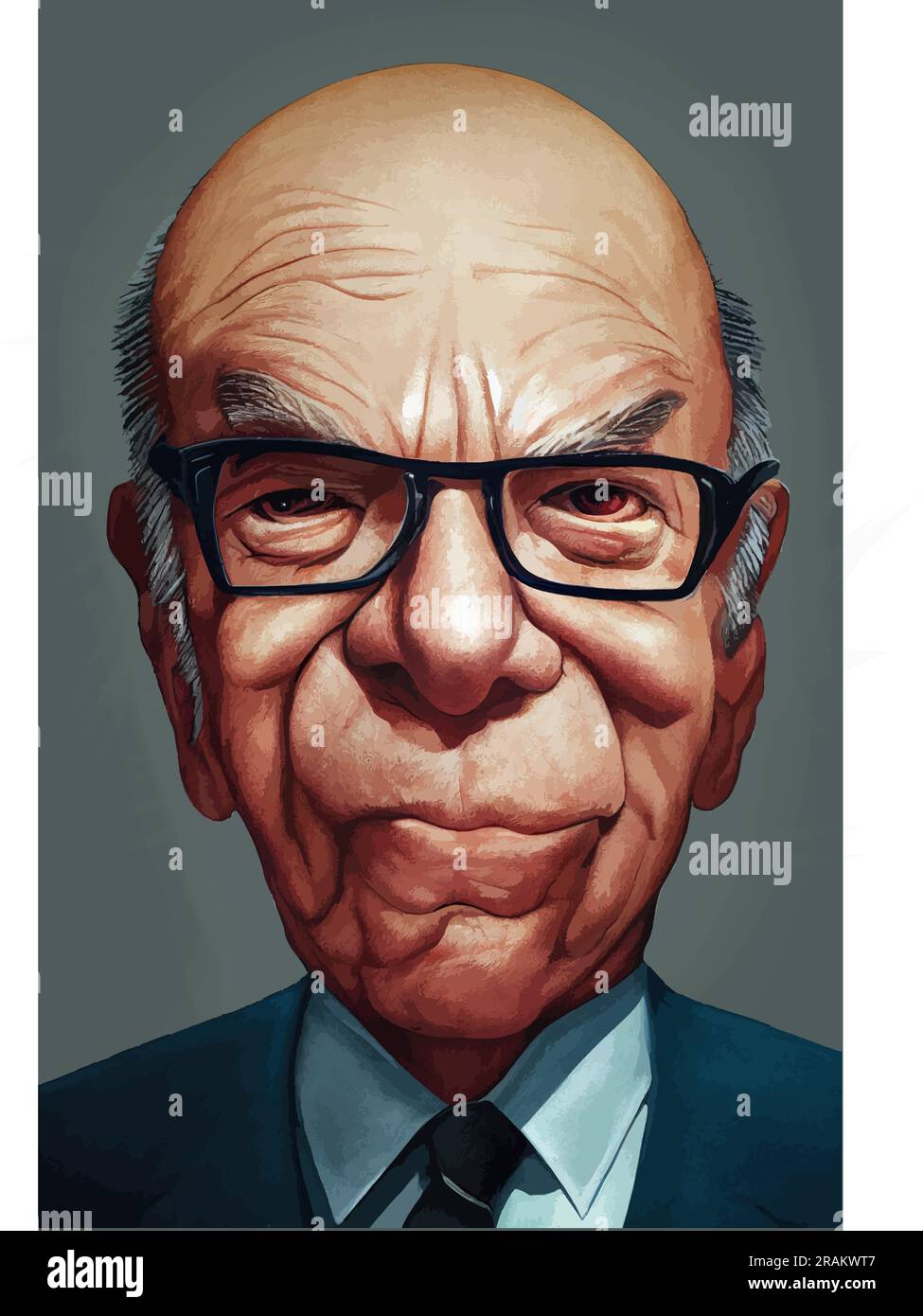 Vector of Rupert Murdoch caricature Stock Vector