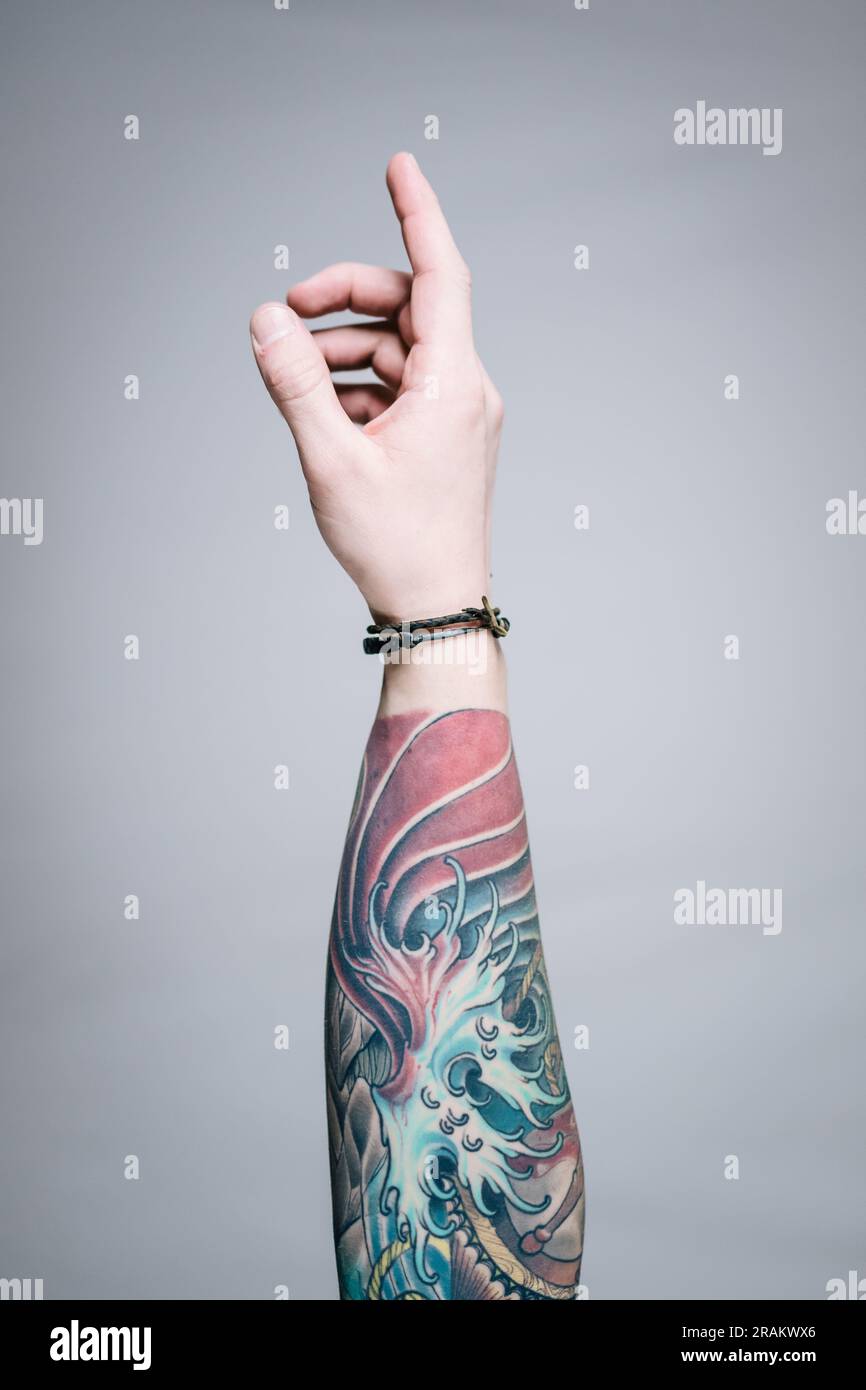 Sleeve Tattoo Stock Photo