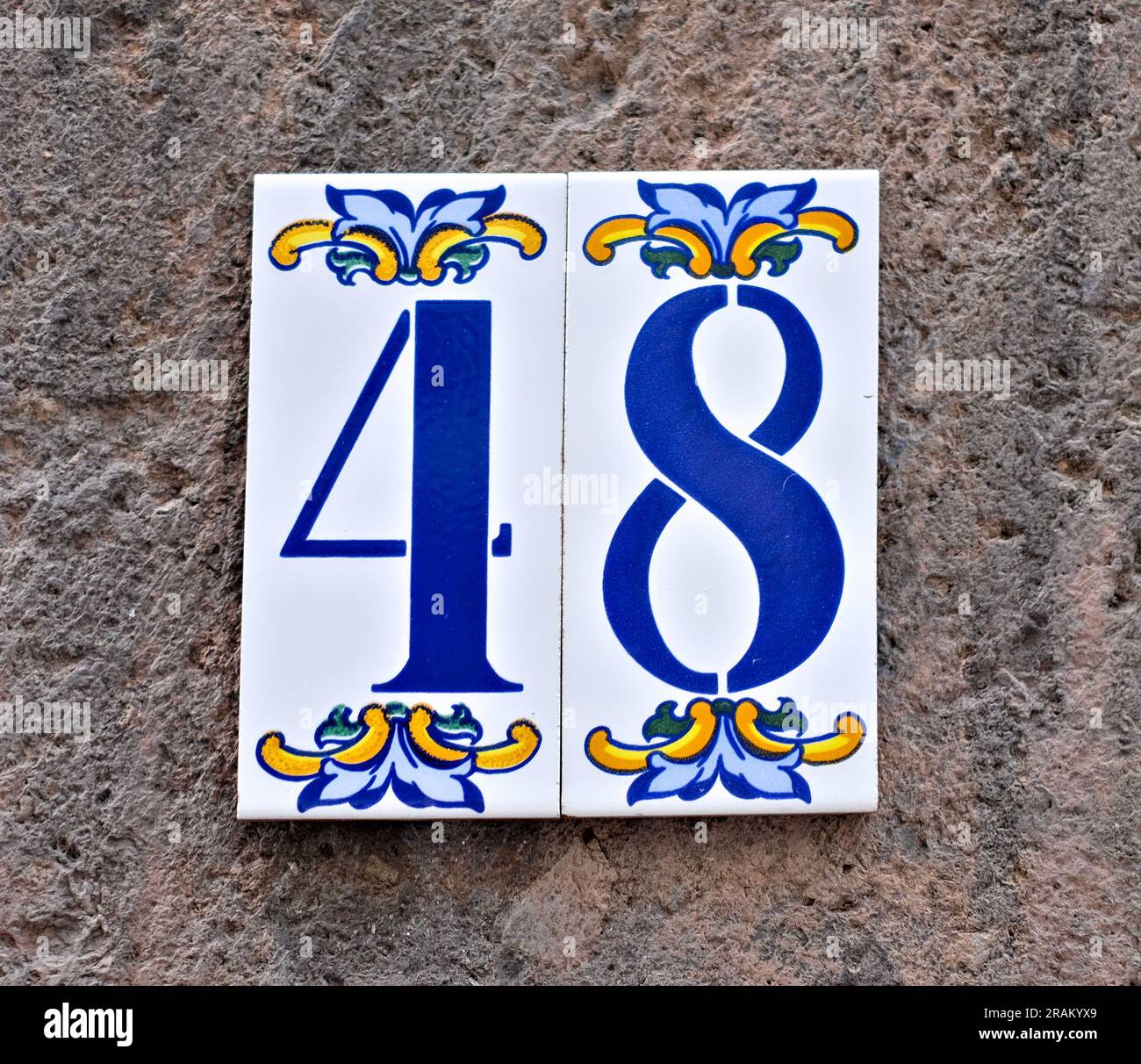 House number 48 sign hi-res stock photography and images - Alamy