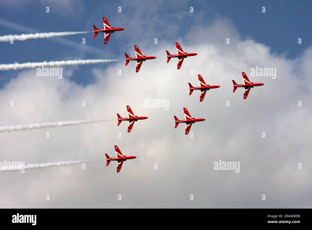 The Red Arrows display at Headcorn Air Show 2023 Kent England Stock