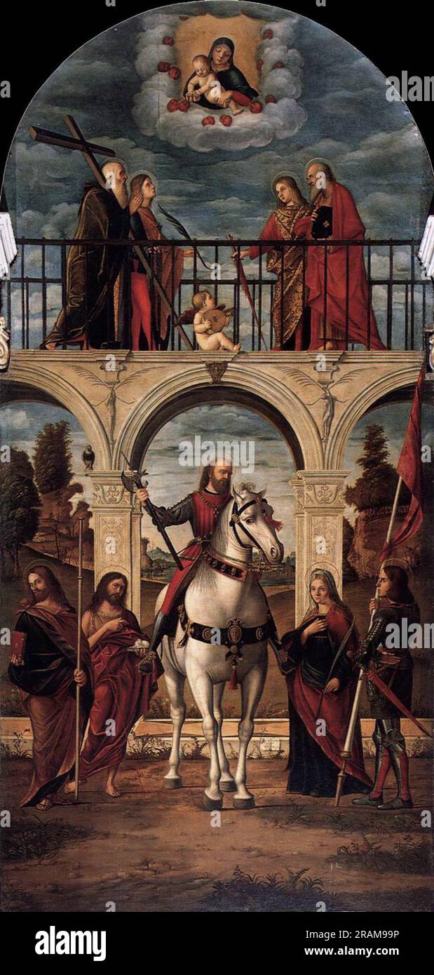 The Glory of St. Vidal 1514; Italy by Vittore Carpaccio Stock Photo