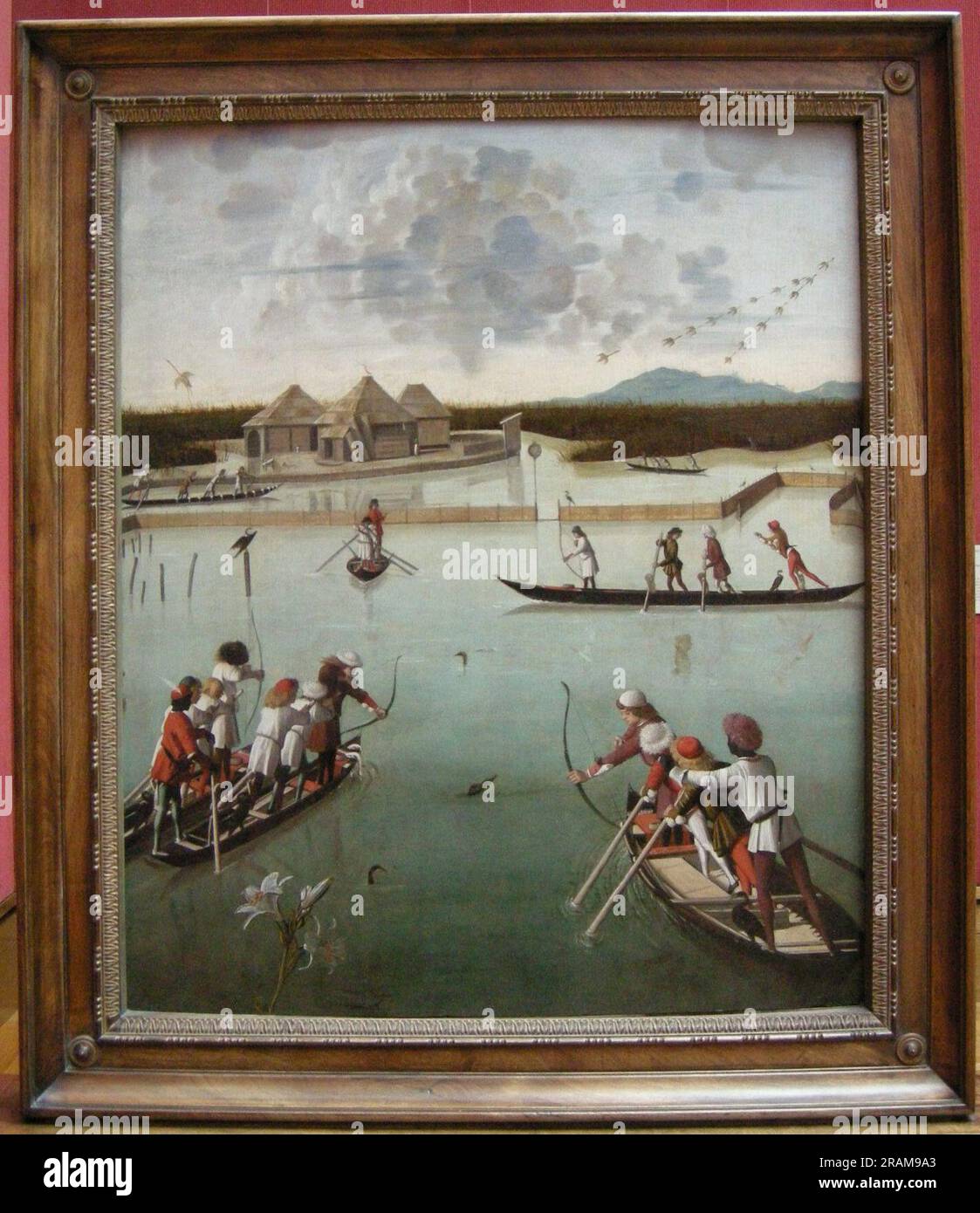 Hunting on the Lagoon c.1490; Italy by Vittore Carpaccio Stock Photo