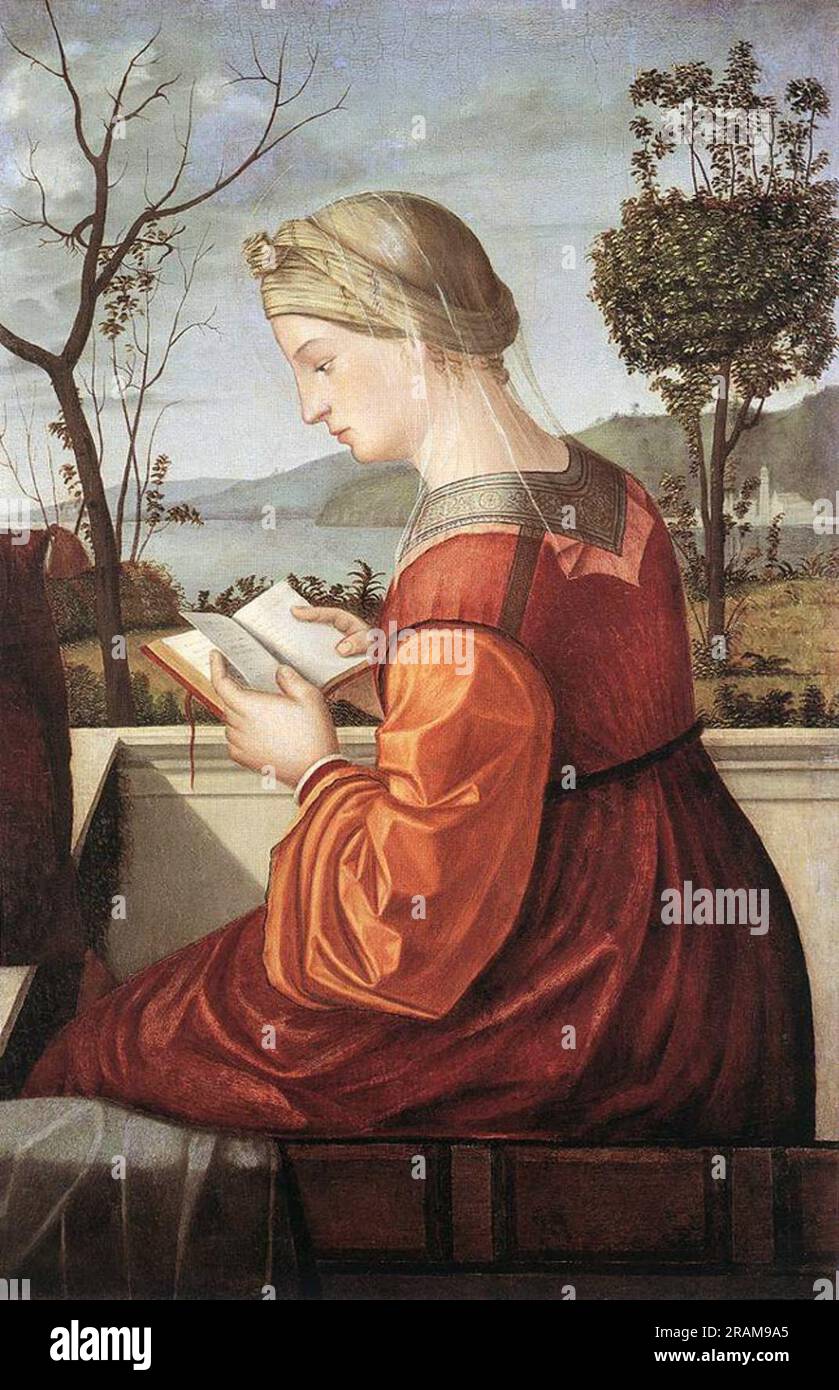 The Virgin Reading 1510; Italy by Vittore Carpaccio Stock Photo