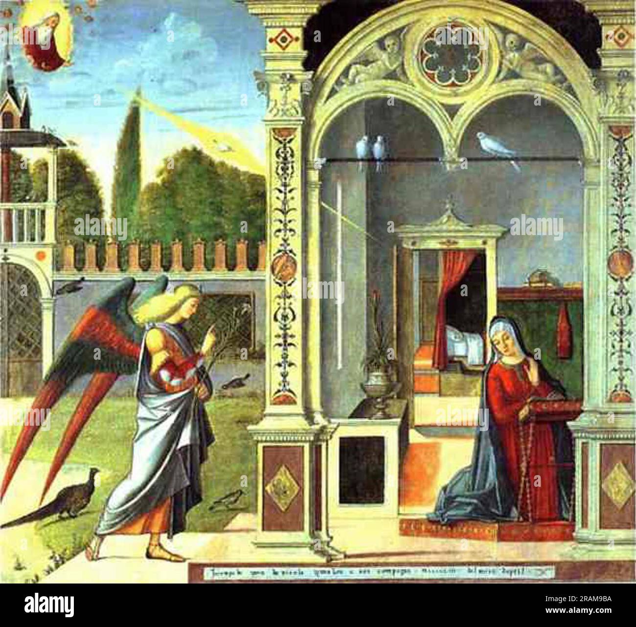 The Annunciation 1504; Italy by Vittore Carpaccio Stock Photo