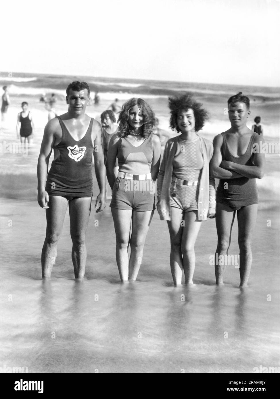 Galveston, Texas:   c. 1927 The four prize winners at the fashion parade to celebrate the official opening of the Treasure Island beach here on 'Splash Sunday'. Stock Photo