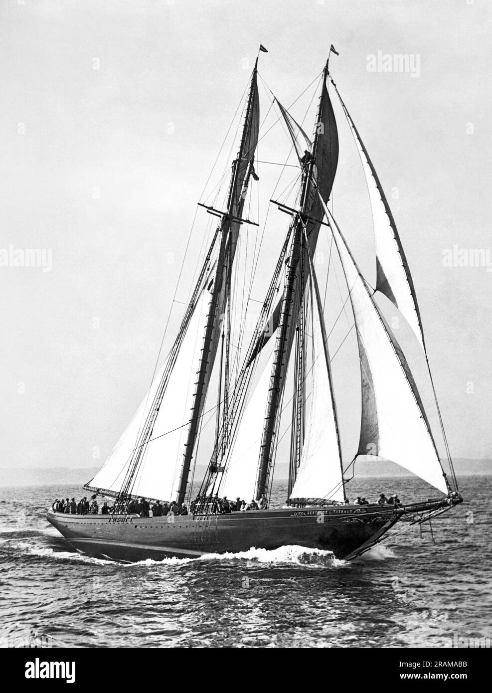 Massachusetts: c. 1935 The racing fishing schooner, Gertrude L. Thebaud ...