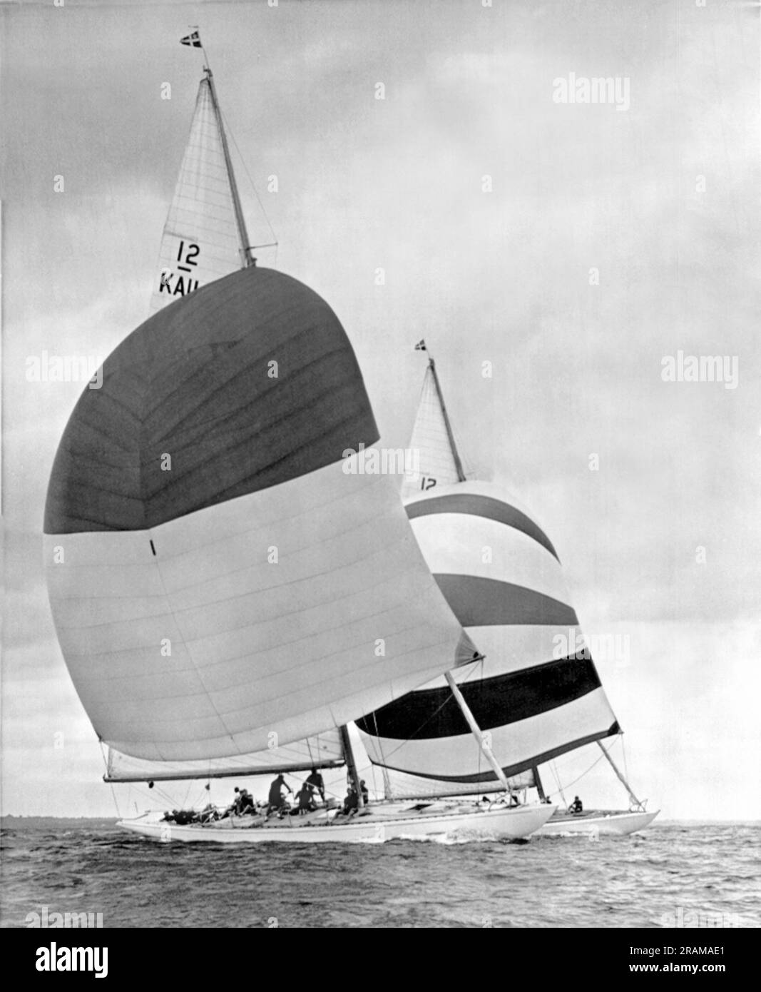 Newport, Rhode Island 1962. Gretel (left), the Australian America's